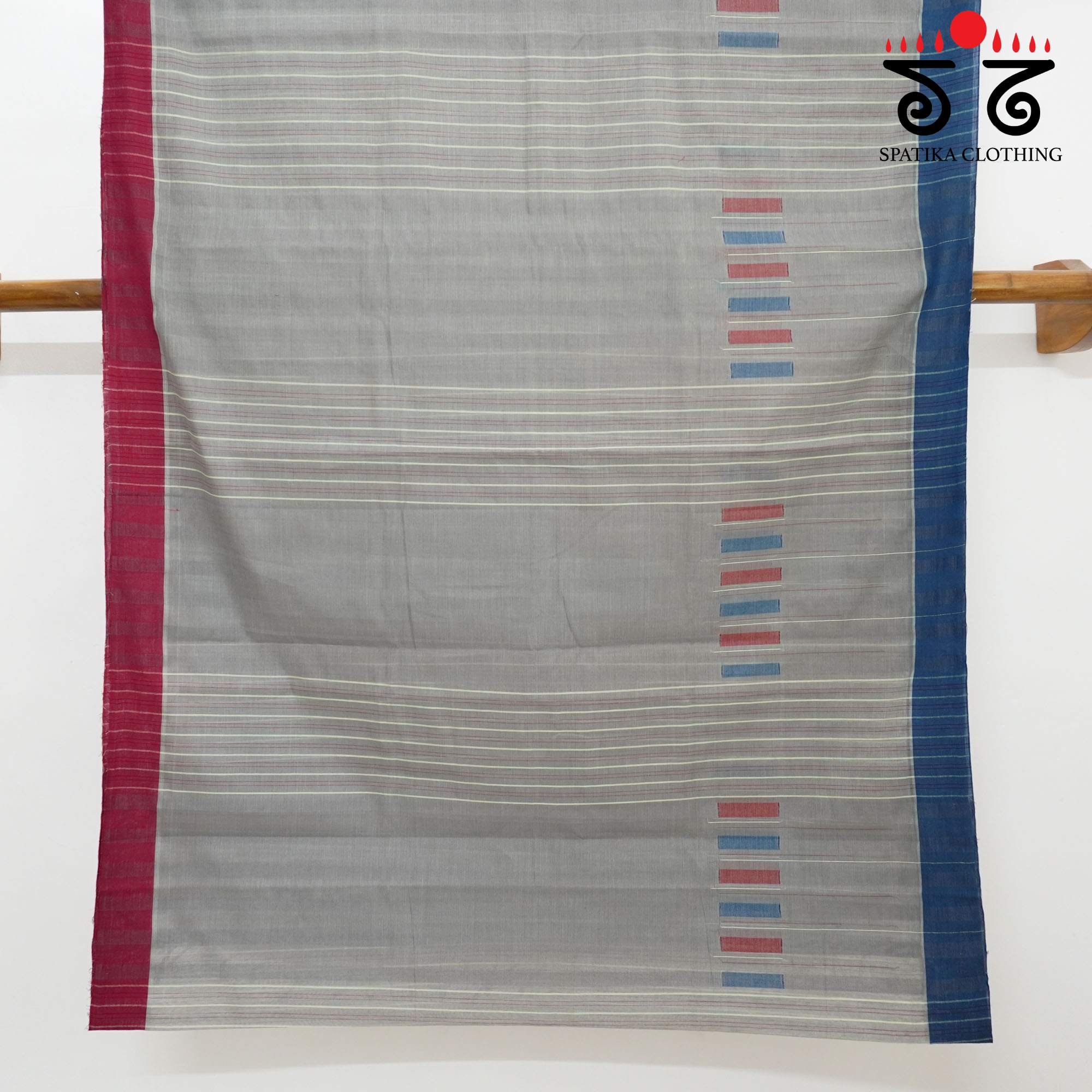 Light Grey Andhra Handwoven Cotton Saree