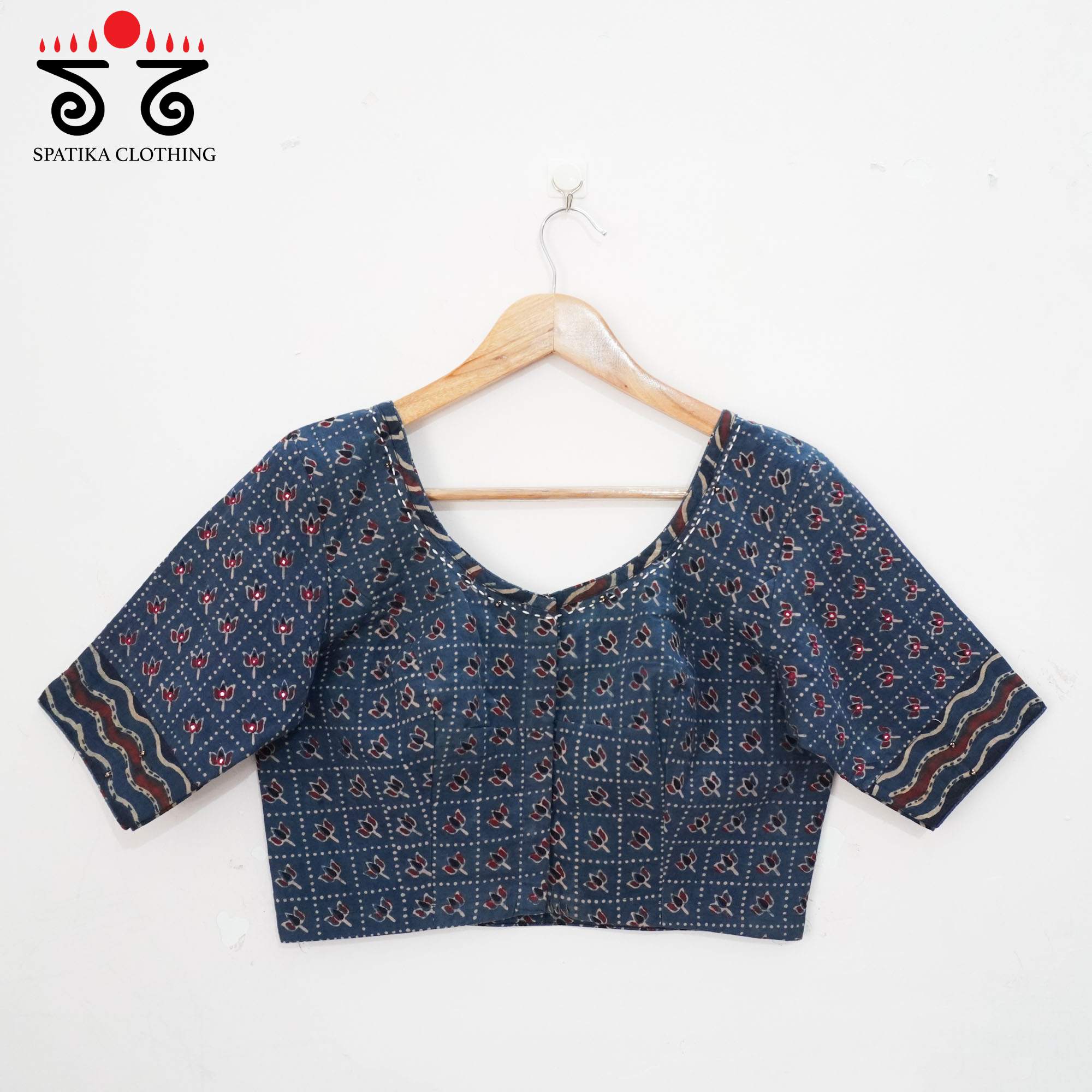 Blue Lotus Ajrak Blouse