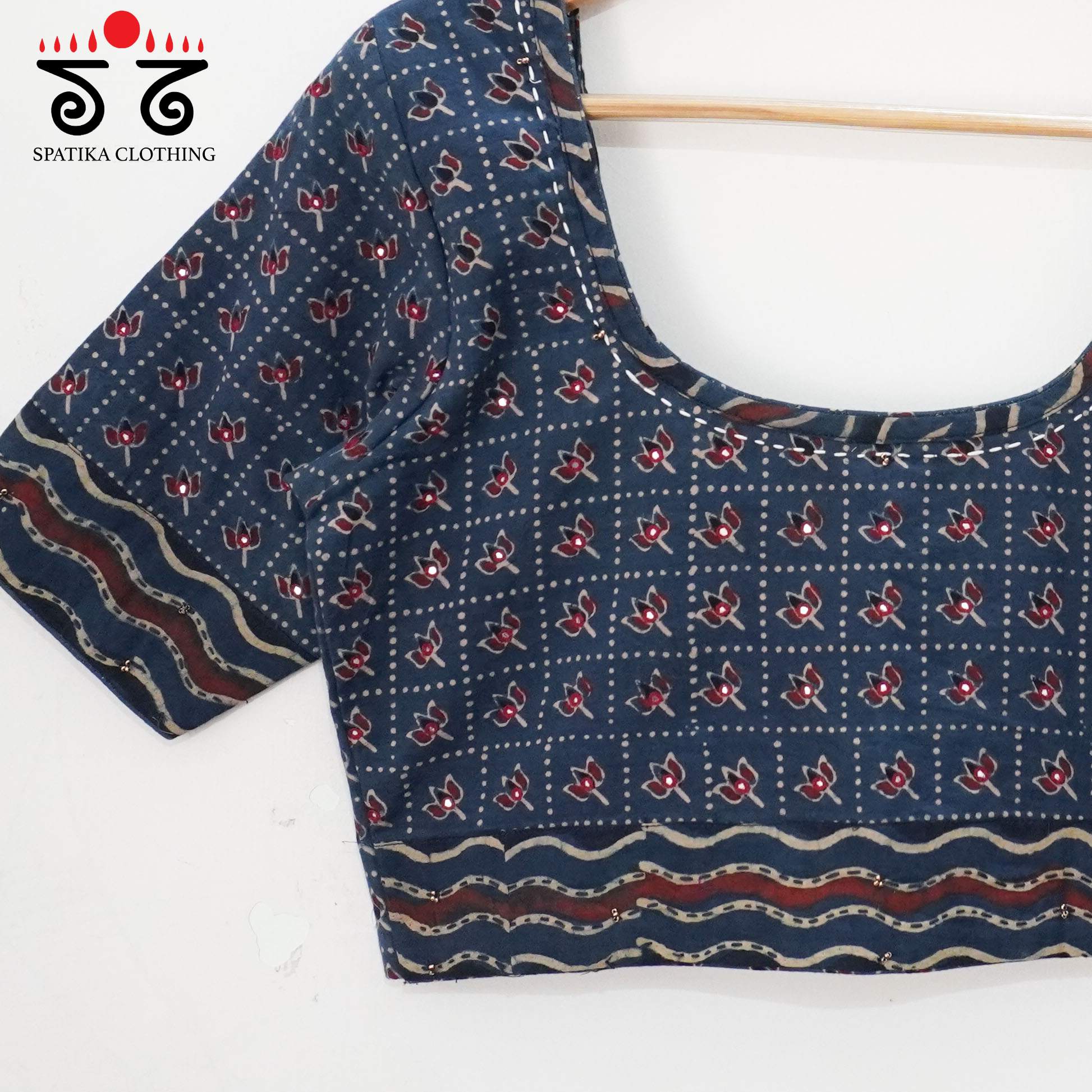 Blue Lotus Ajrak Blouse