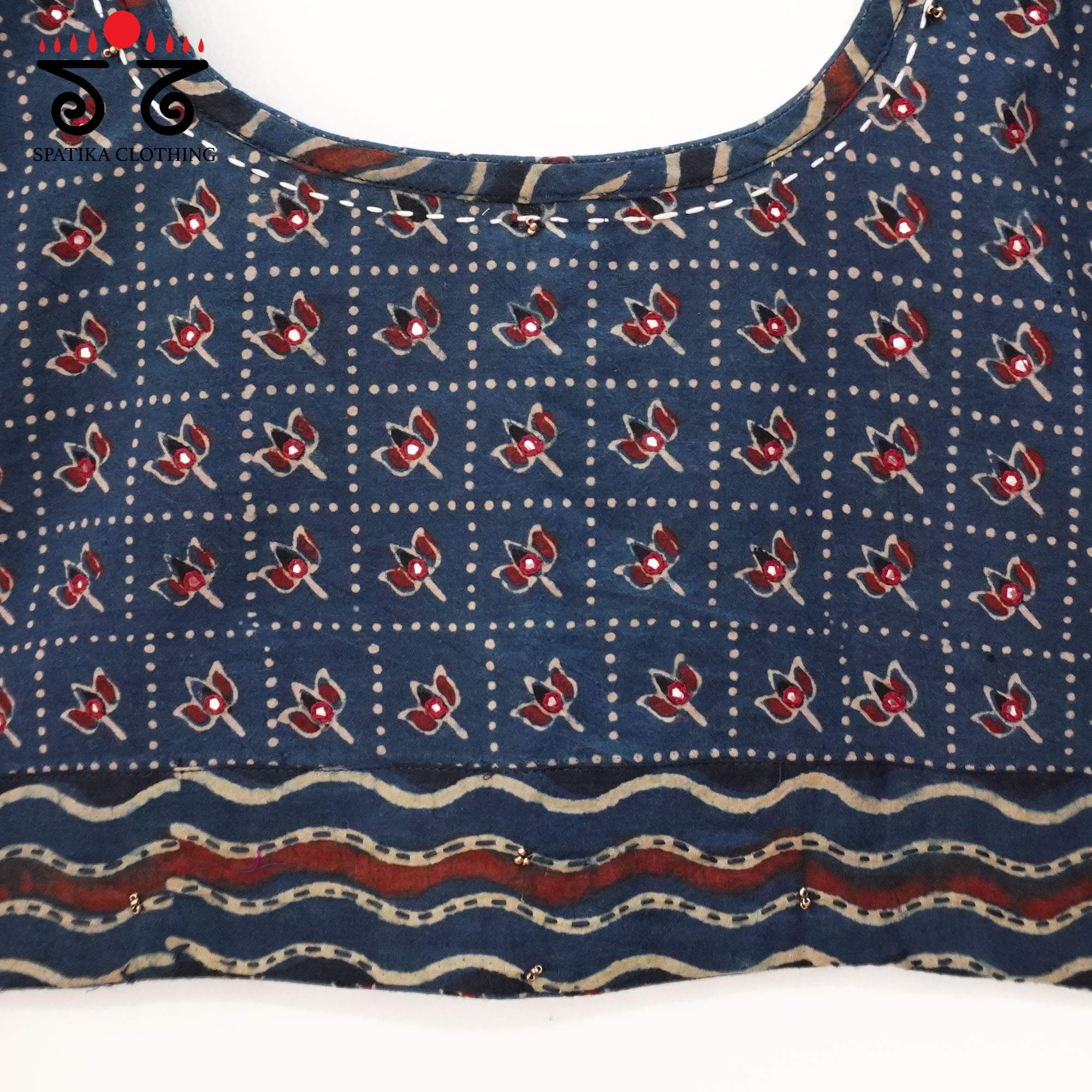 Blue Lotus Ajrak Blouse