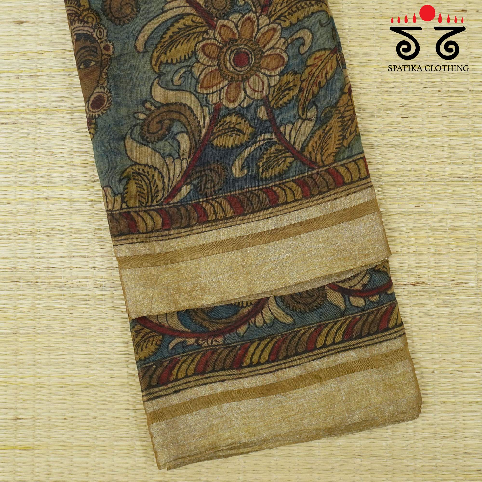 Vatapatrashayi - Pen Kalamkari saree