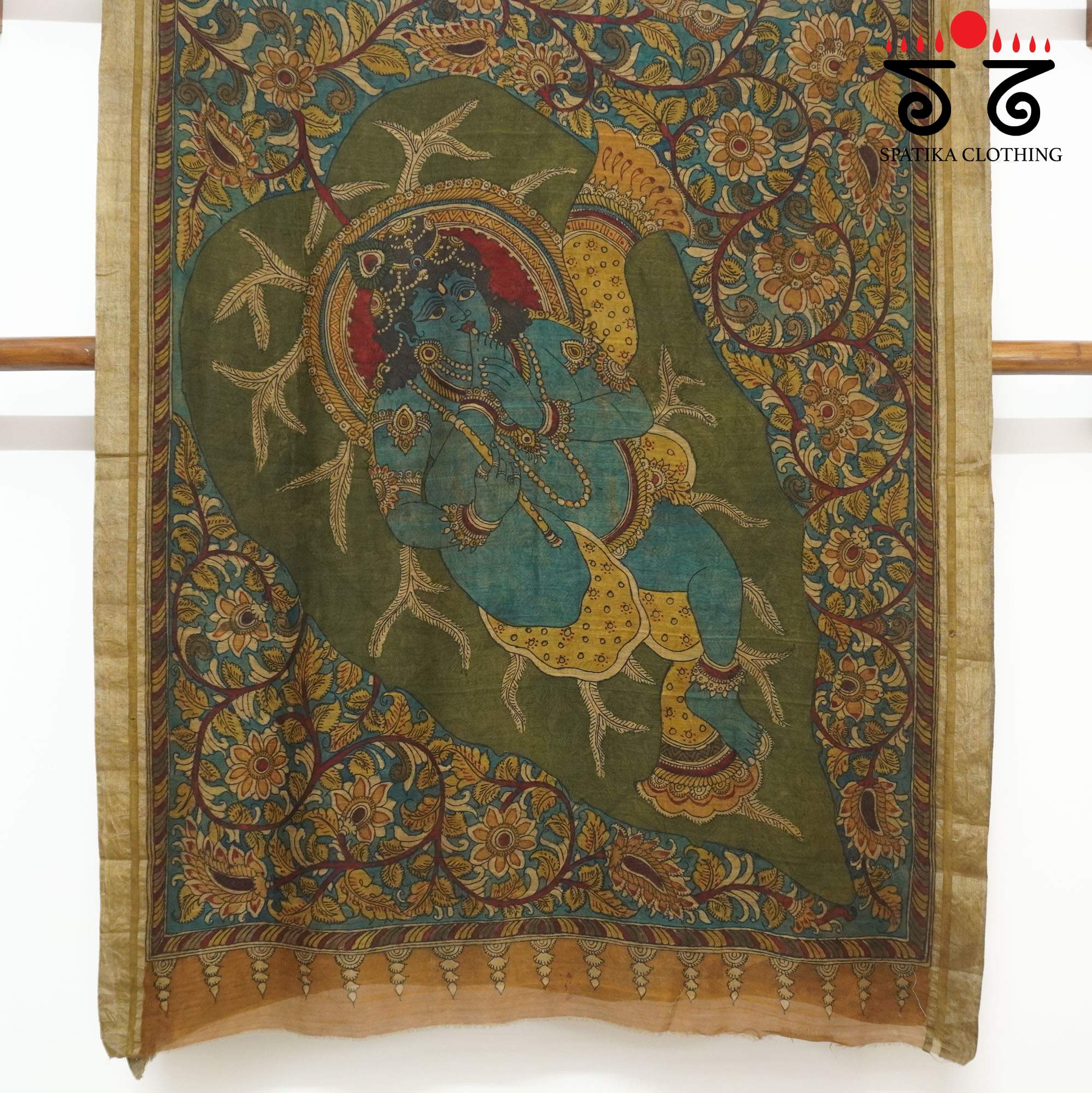 Vatapatrashayi - Pen Kalamkari saree