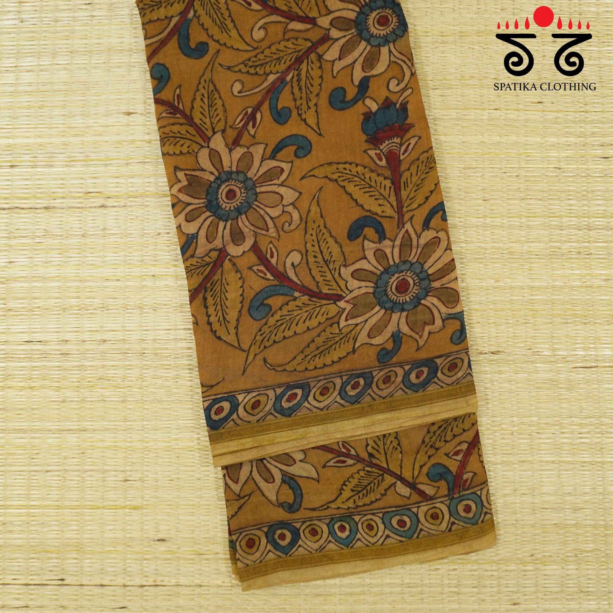 Dashavataram - Pen Kalamkari Saree