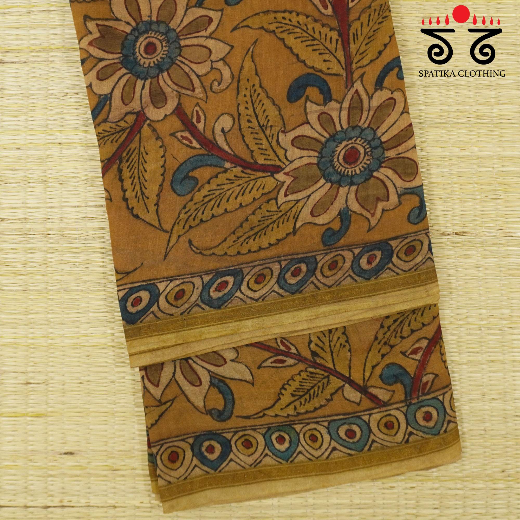 Dashavataram - Pen Kalamkari Saree