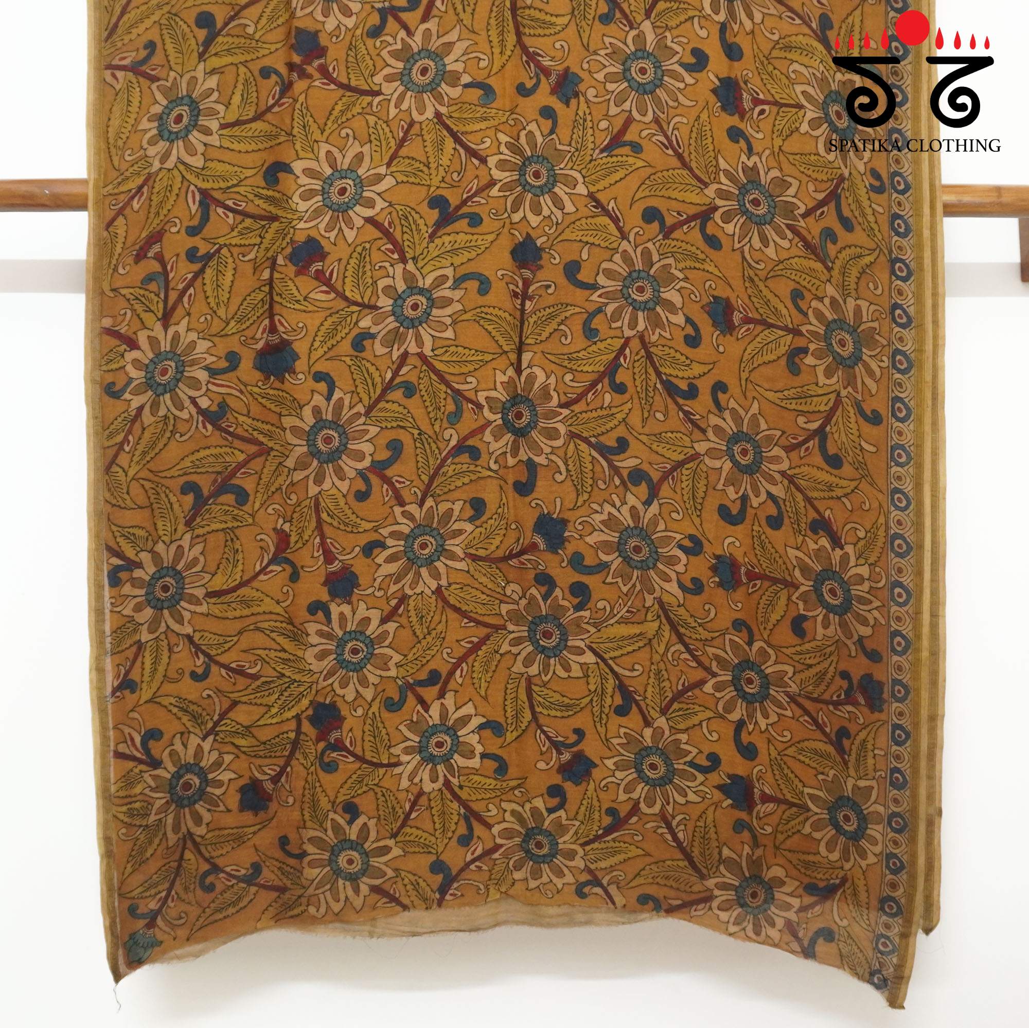 Dashavataram - Pen Kalamkari Saree