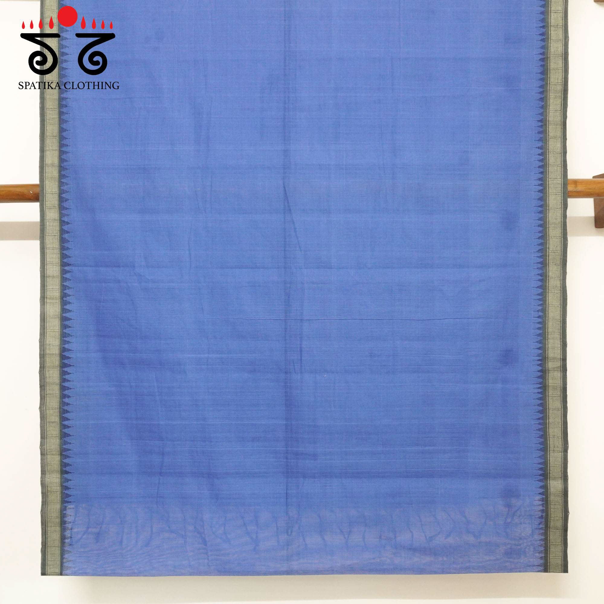 Blue Ponduru Handspun Cotton Saree With Special Blouse