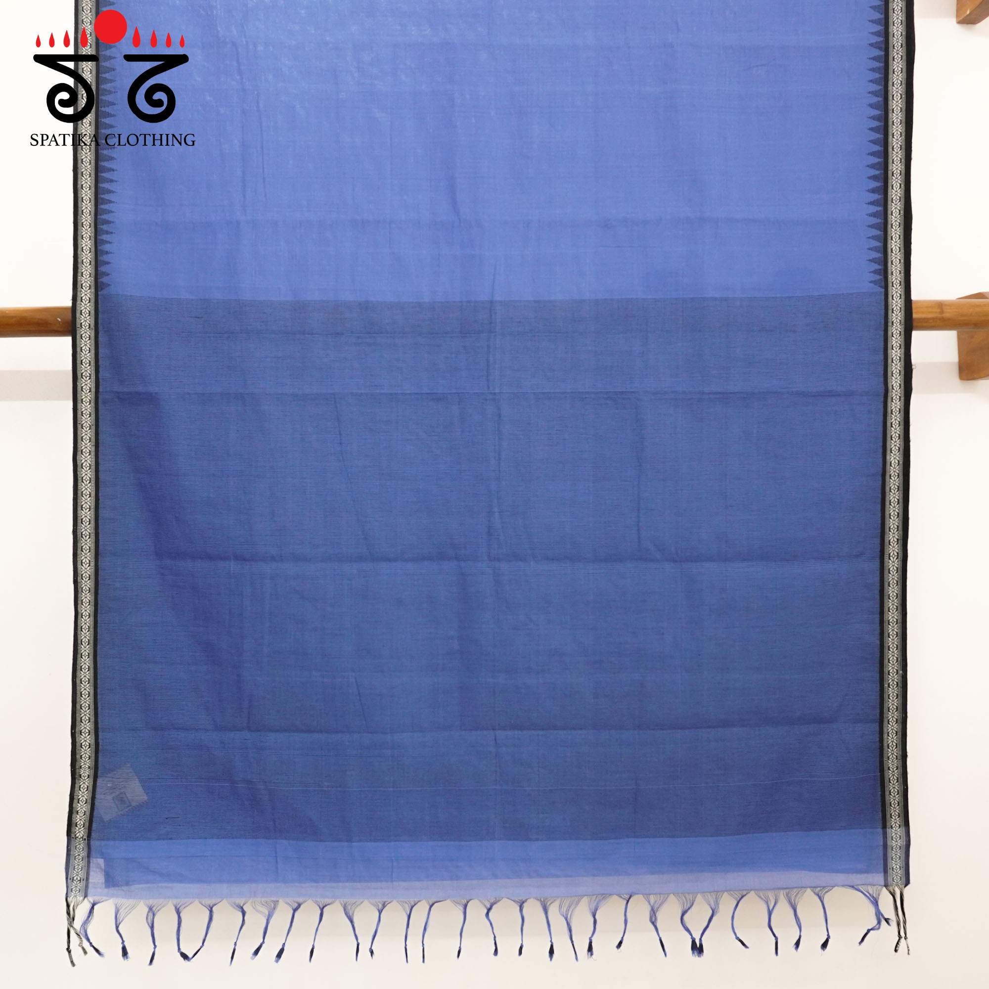 Blue Ponduru Handspun Cotton Saree With Special Blouse