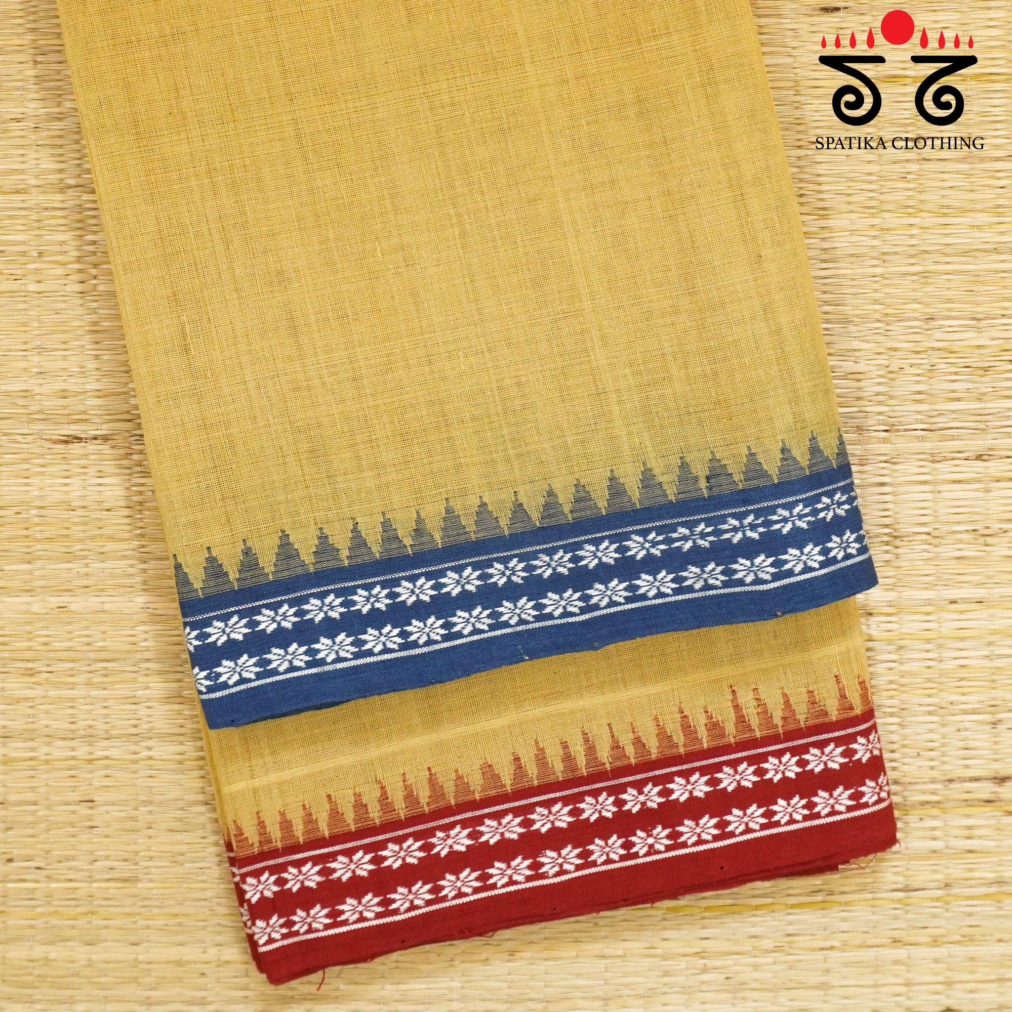 Anar Yellow Ponduru Handspun Cotton Saree With Special Blouse