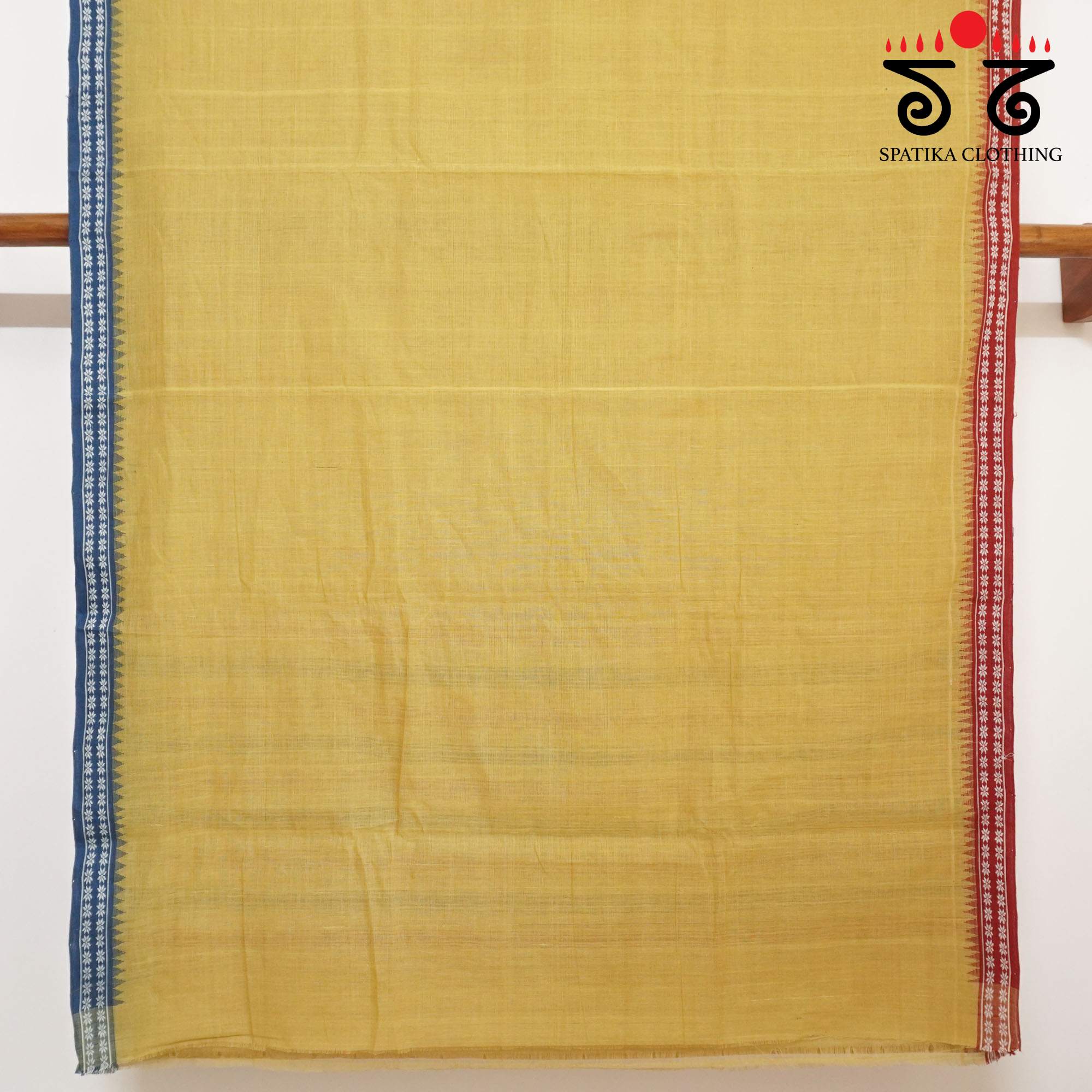 Anar Yellow Ponduru Handspun Cotton Saree With Special Blouse