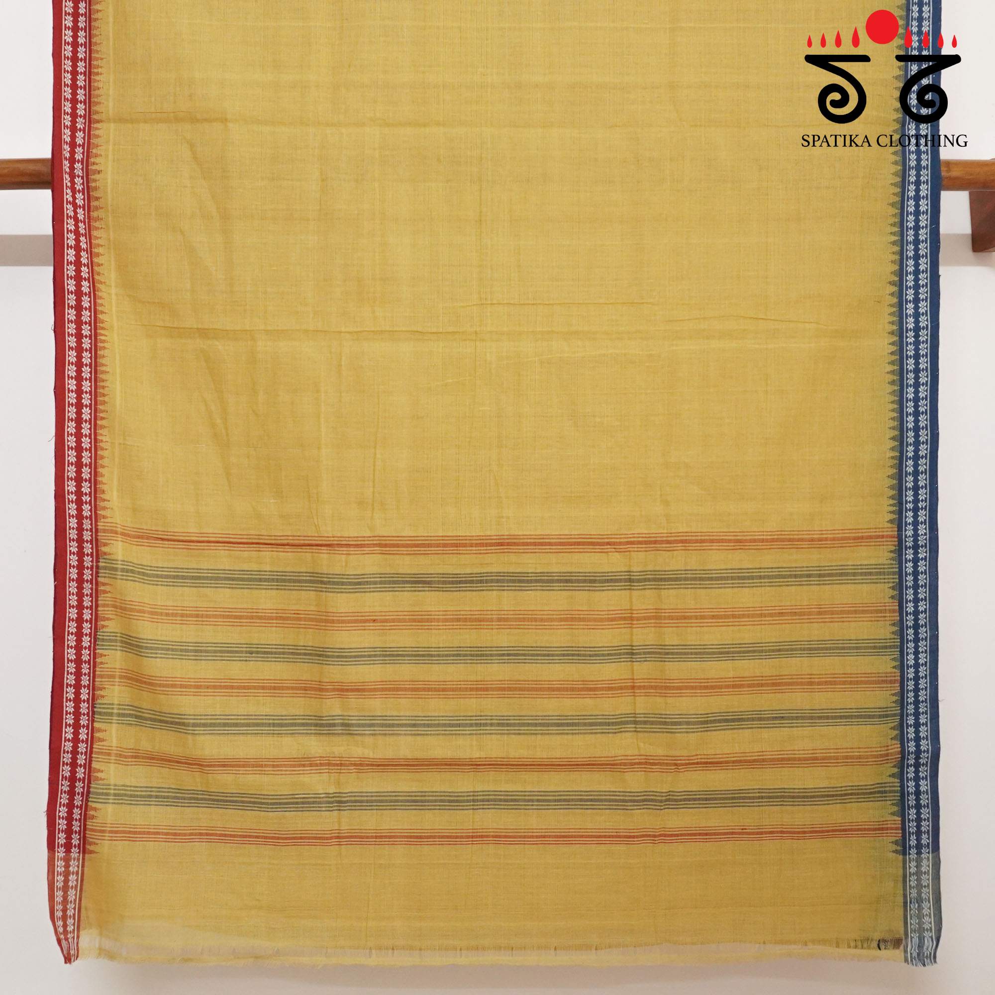Anar Yellow Ponduru Handspun Cotton Saree With Special Blouse