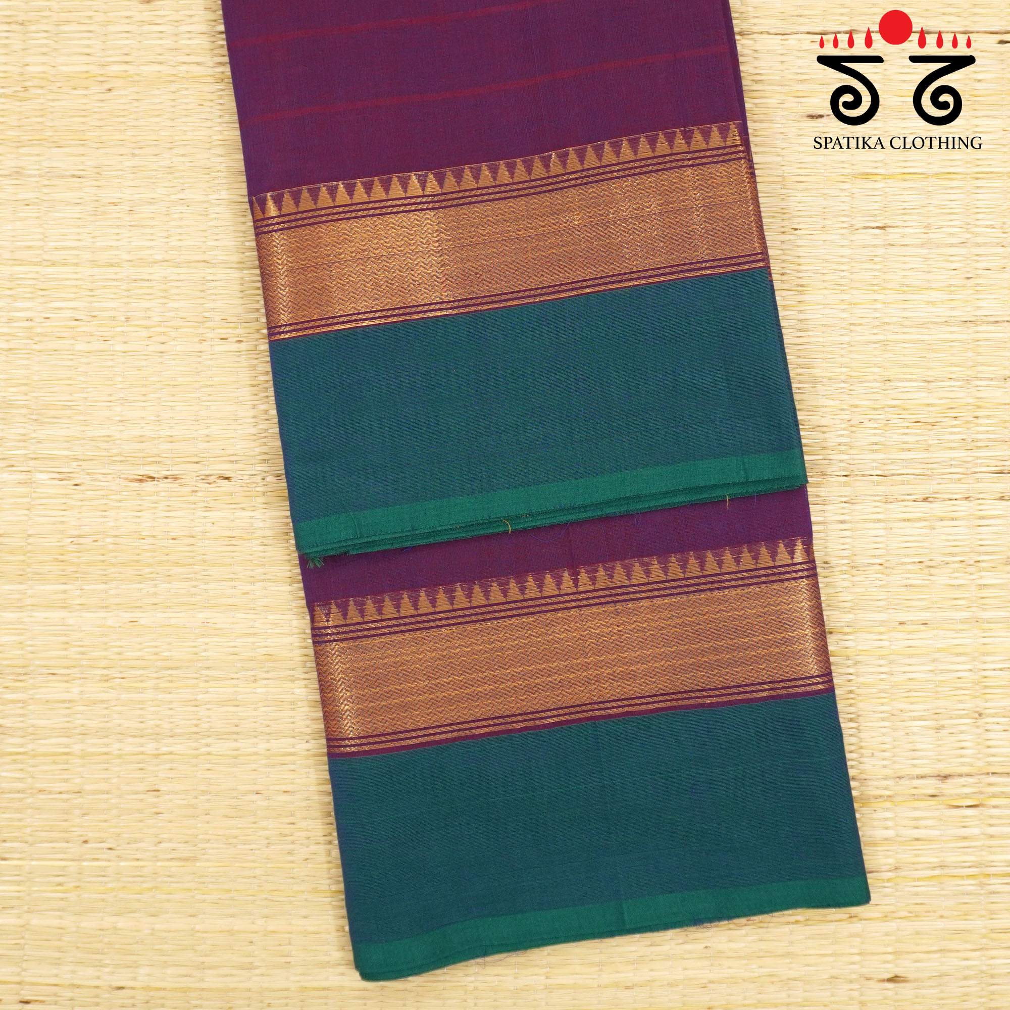 Purple Chettinad Cotton Saree