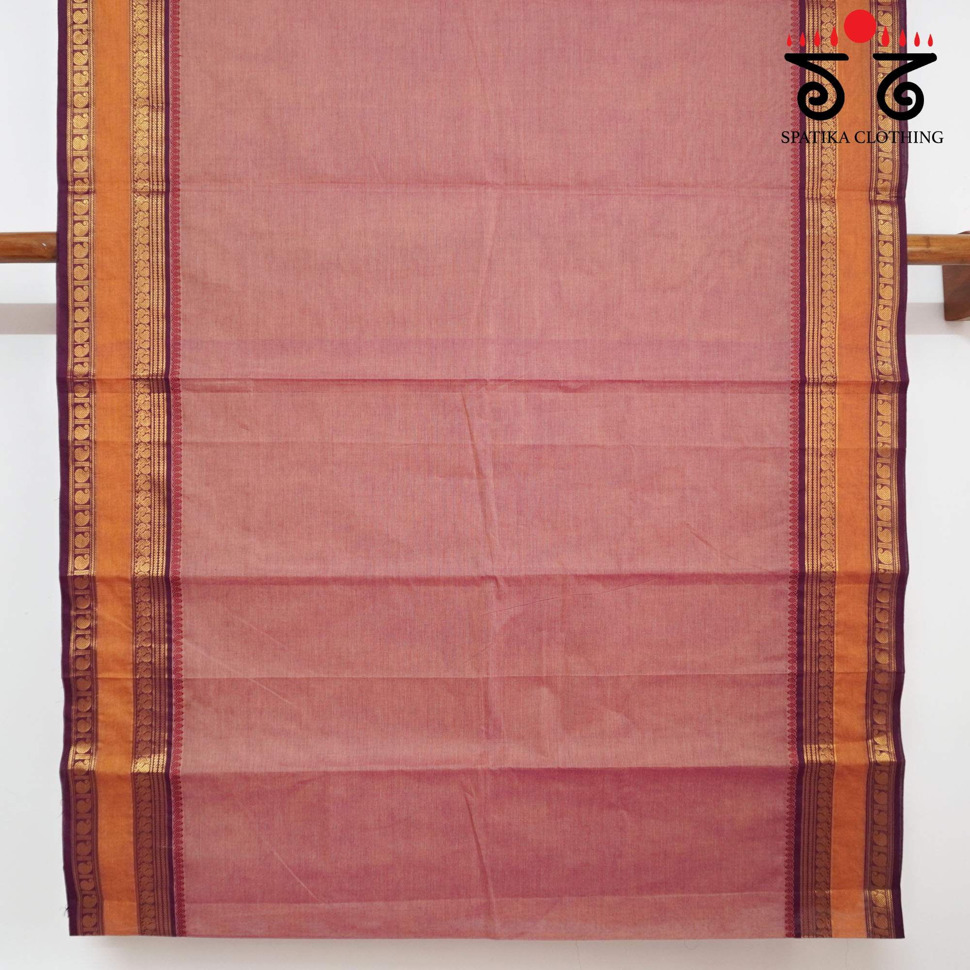 Peach Chettinad Cotton Saree
