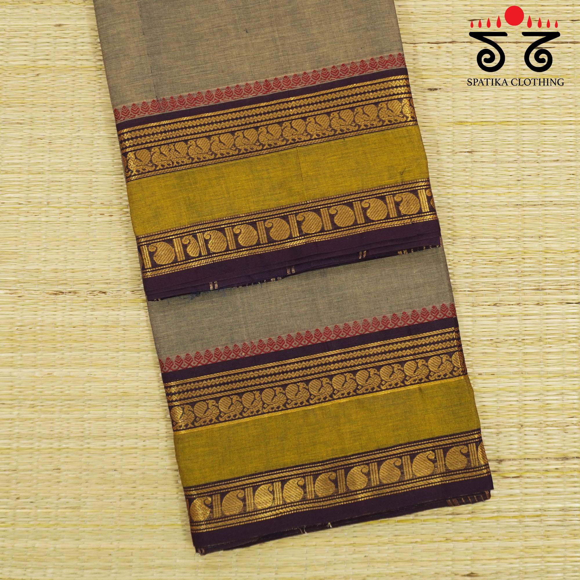 Grey Chettinad Cotton Saree