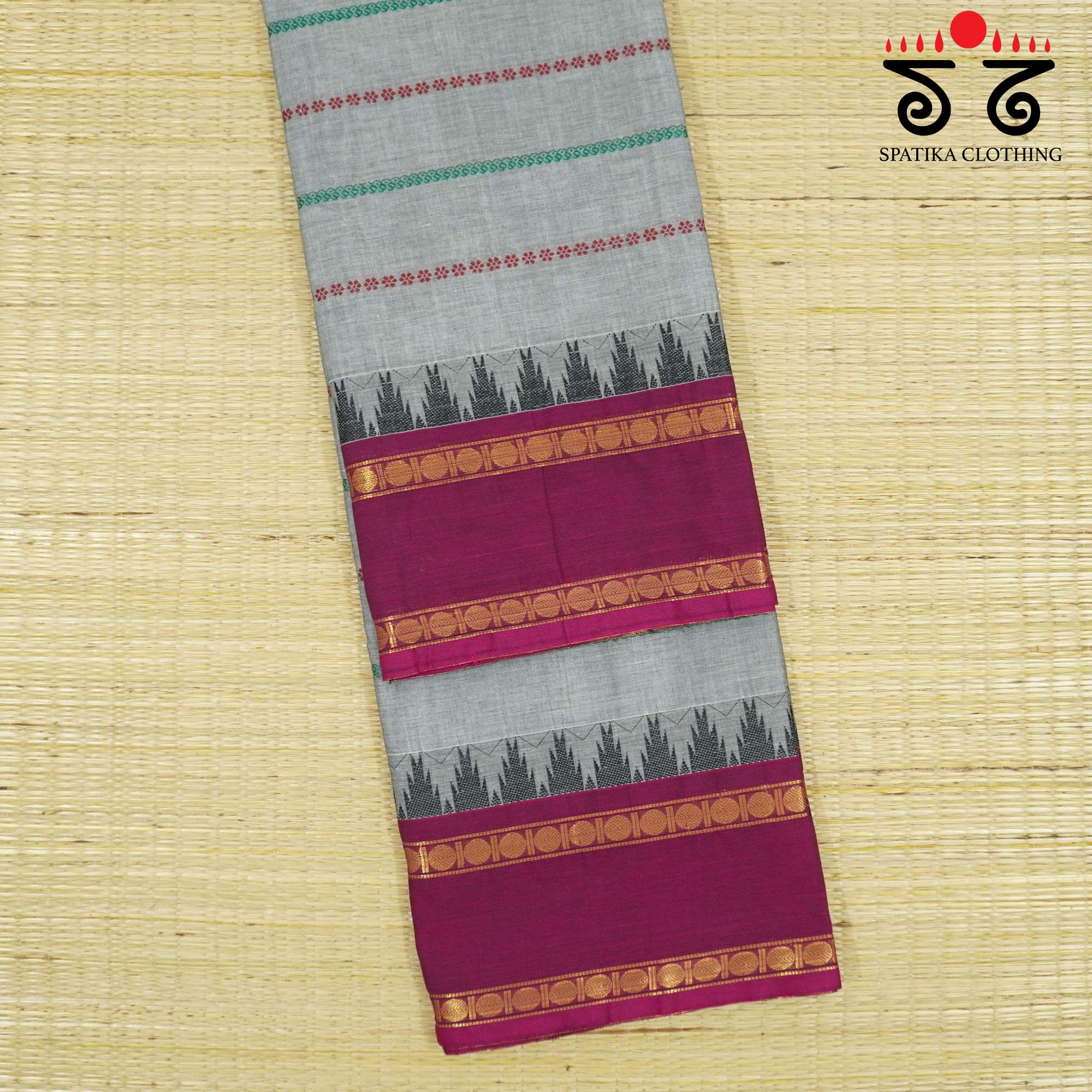 Grey Chettinad Cotton Saree