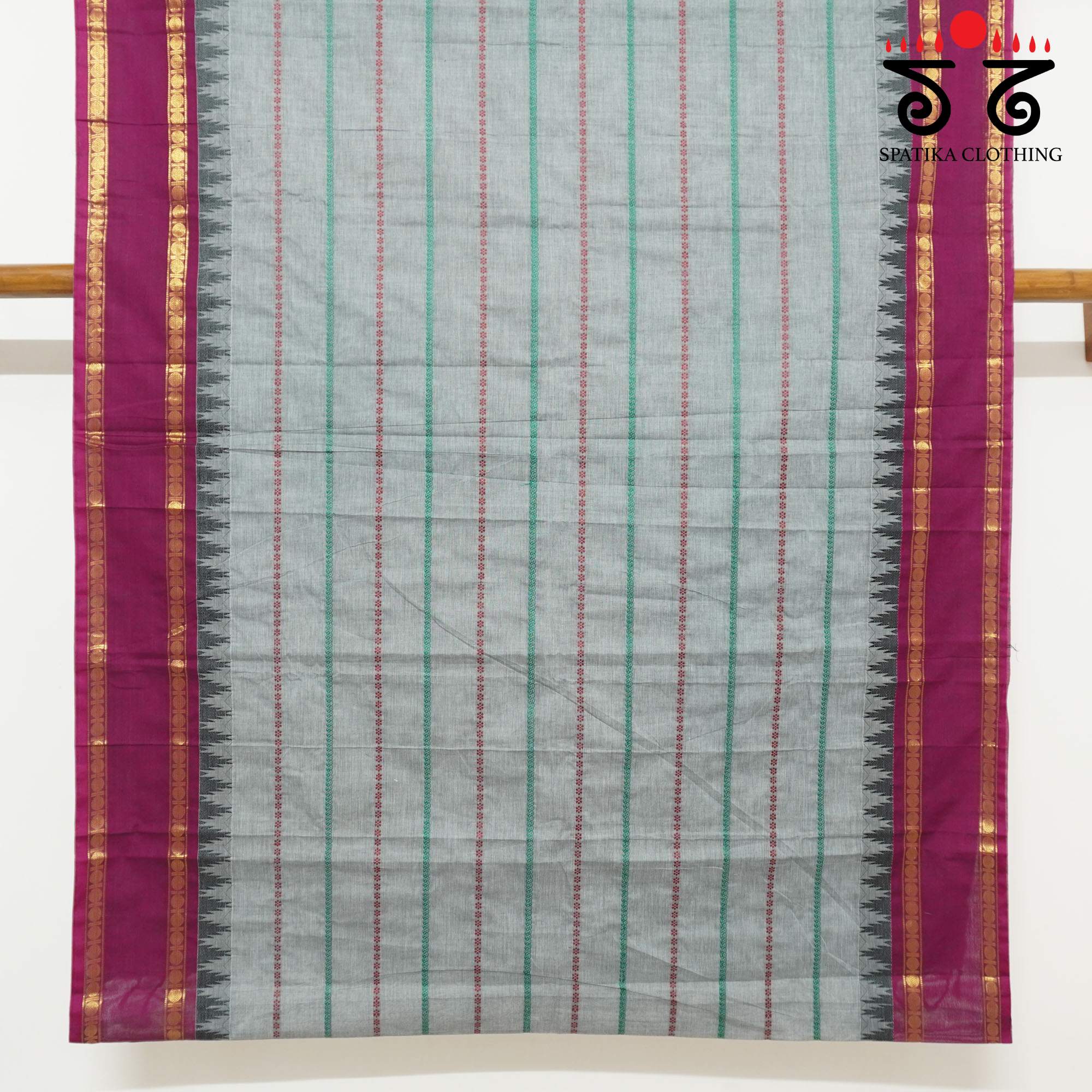 Grey Chettinad Cotton Saree