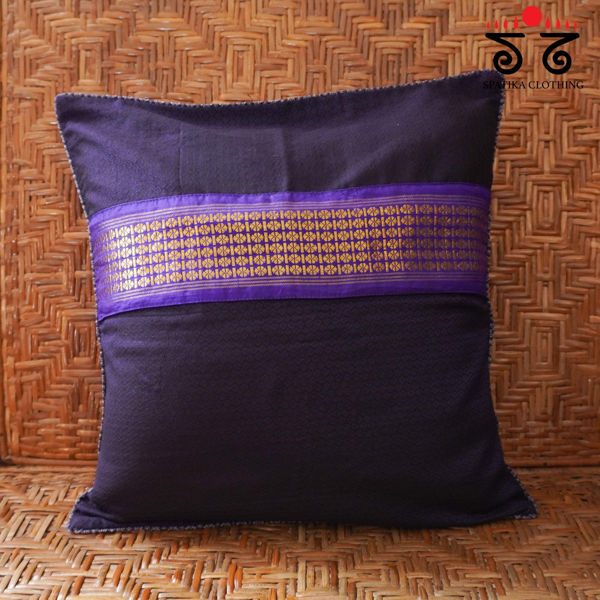 Silk Block Printed Cushion Cover