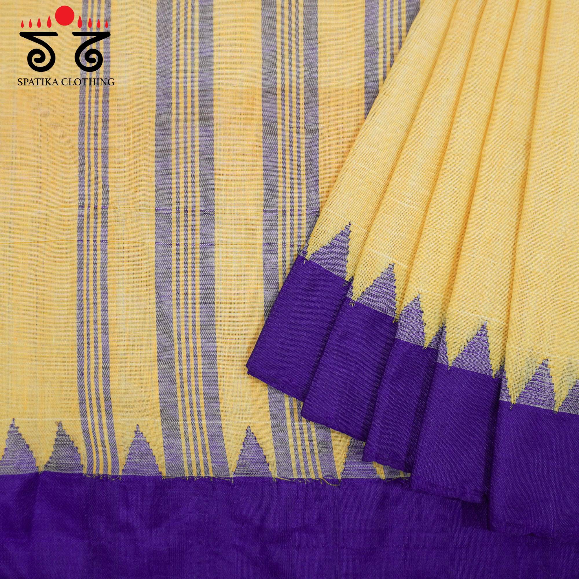 Cream Ponduru Handspun Cotton Saree With Special Blouse