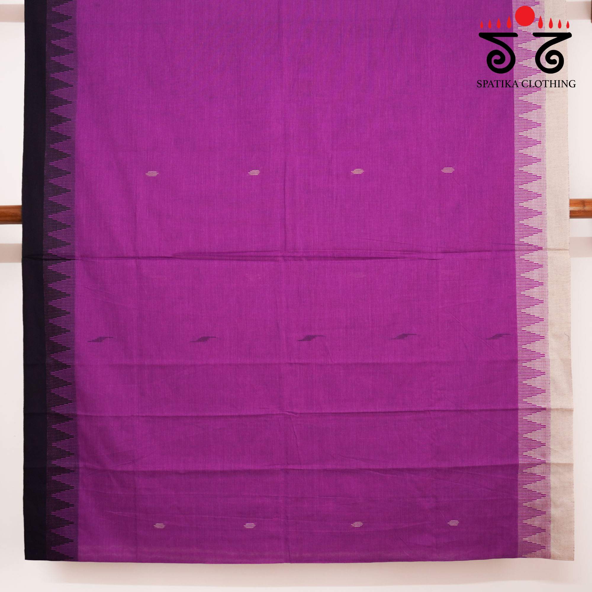 Pink Begampur Handwoven Cotton Saree