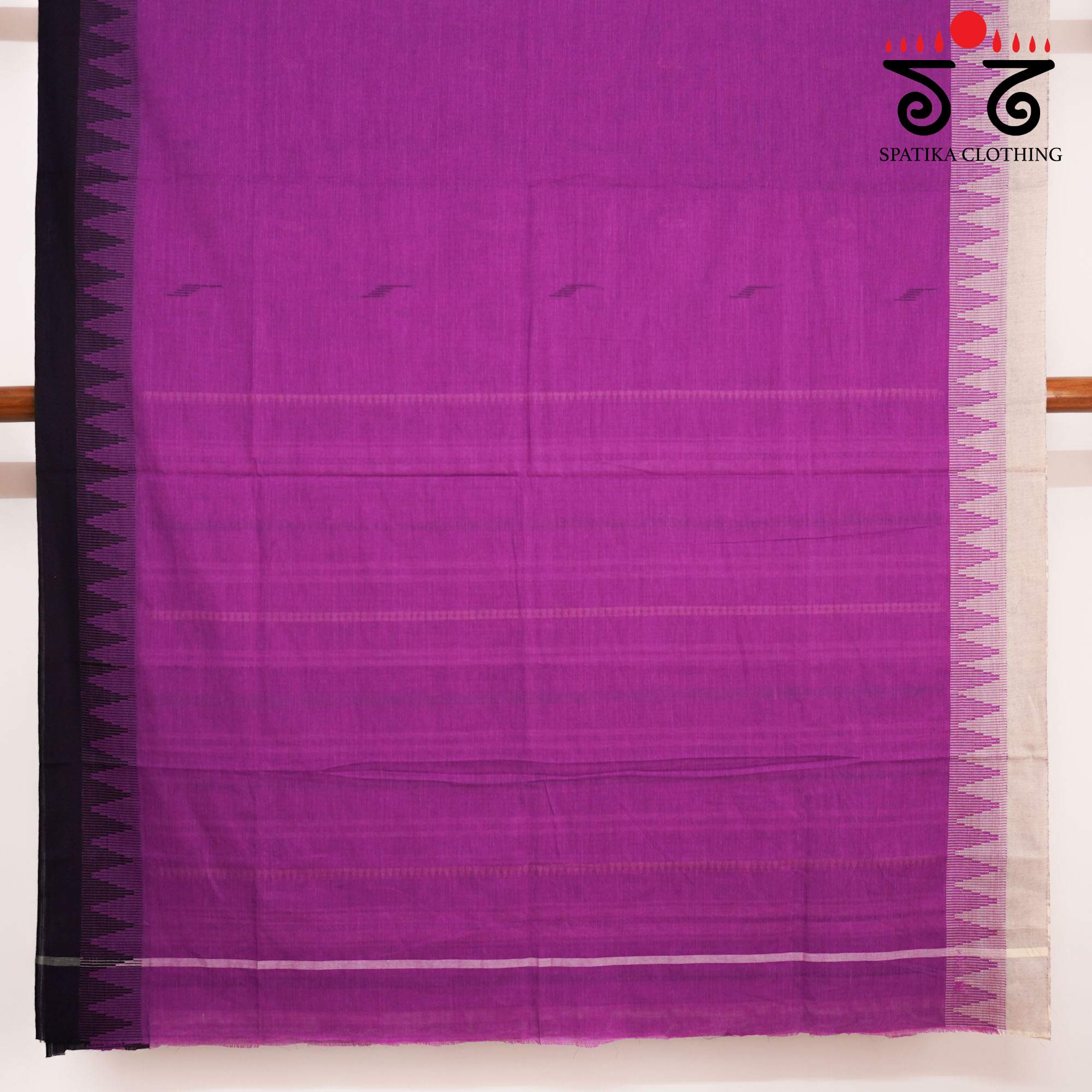 Pink Begampur Handwoven Cotton Saree