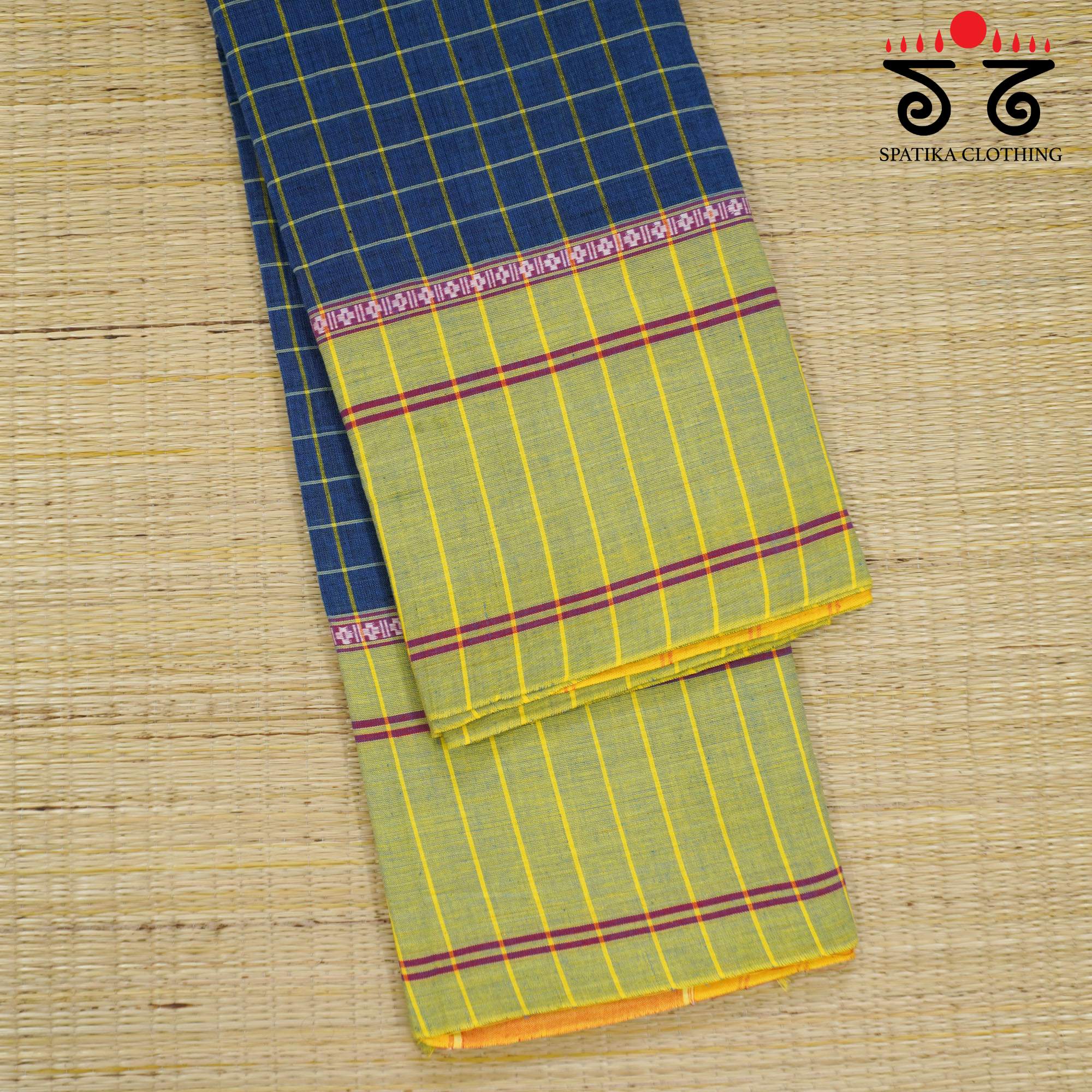 Blue Chettinad Cotton Saree