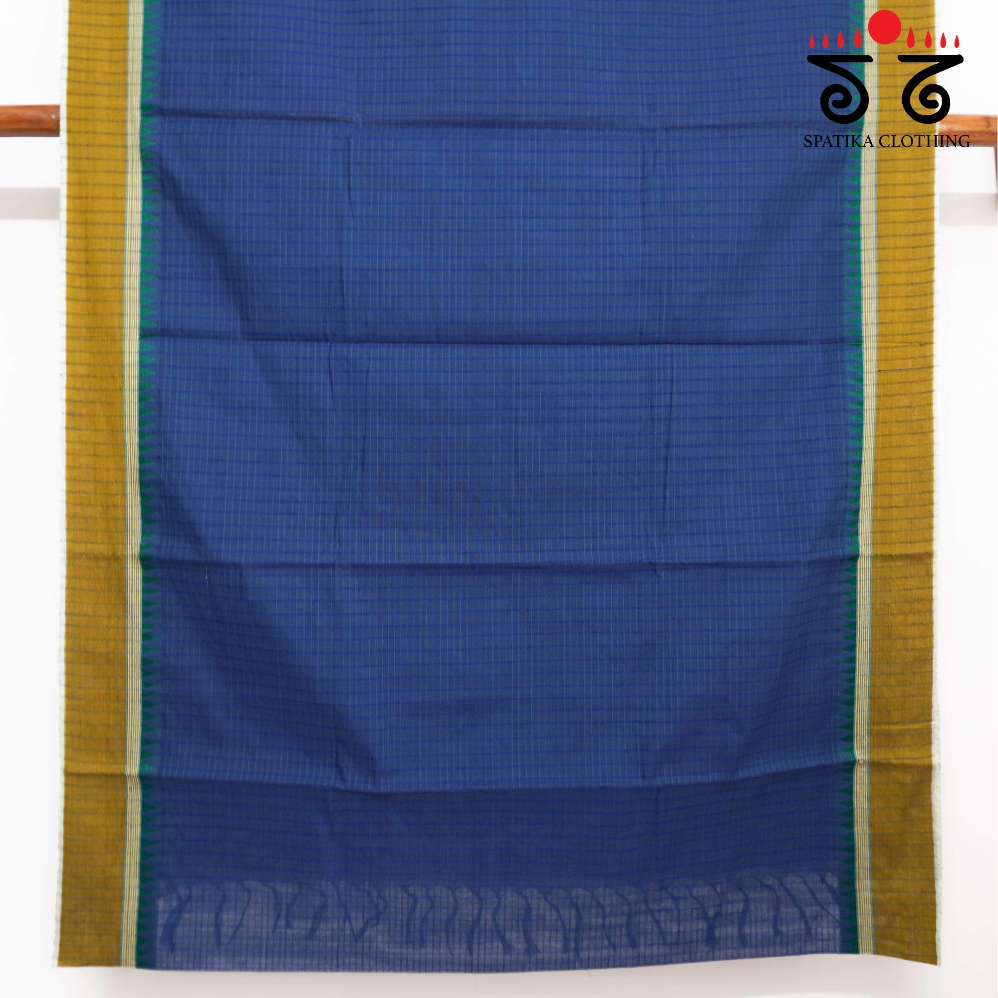 Blue Andhra Handwoven Cotton Saree