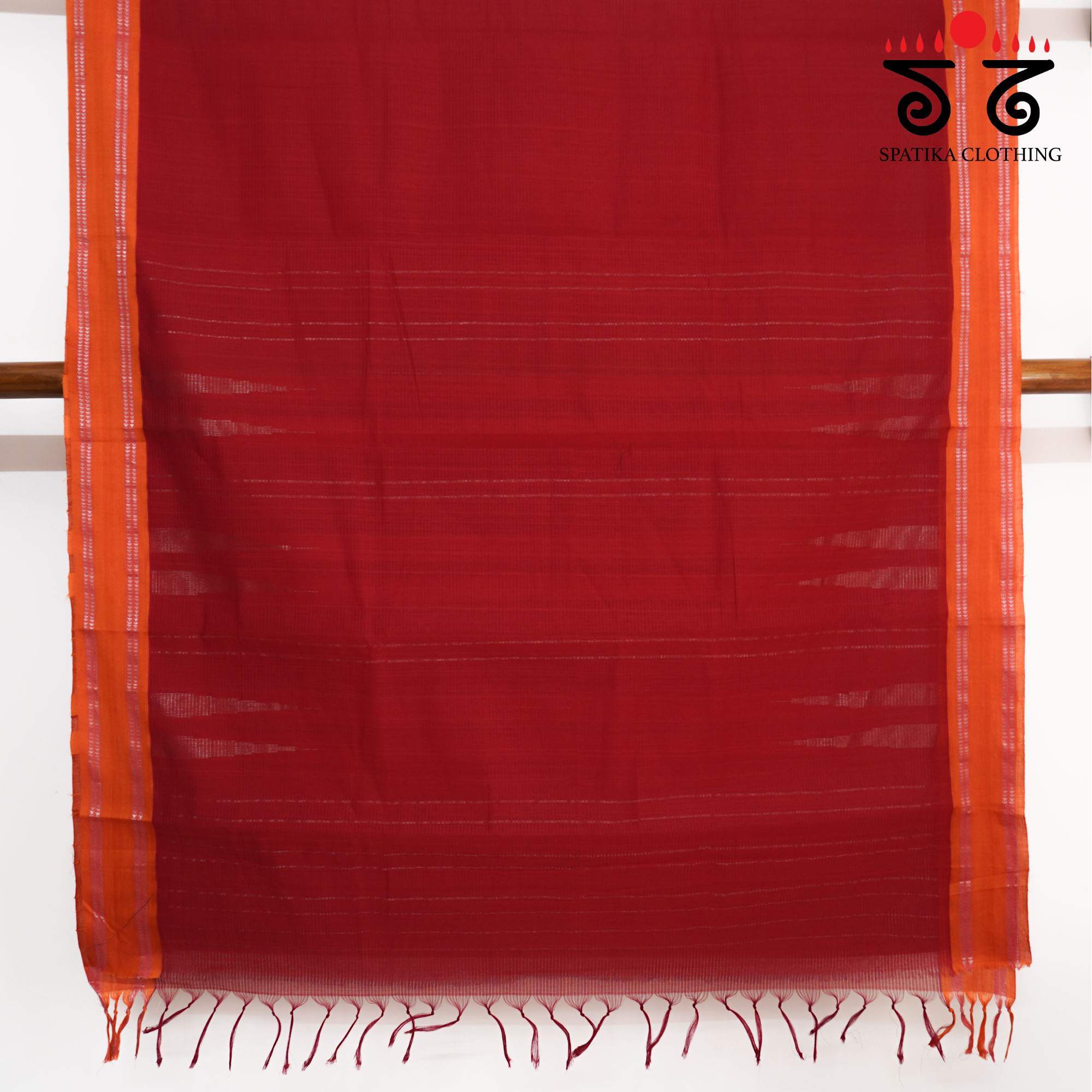 Red Andhra Handwoven Cotton Saree