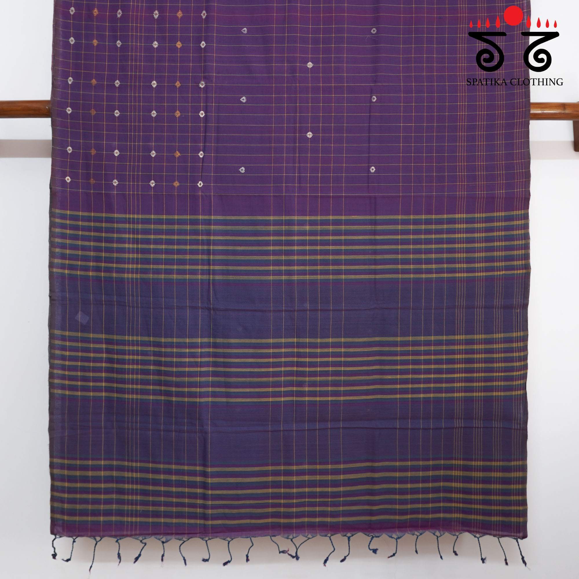 Violet Andhra Handwoven Cotton Saree