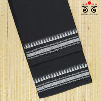 Black Begampur Handwoven Cotton Saree New!