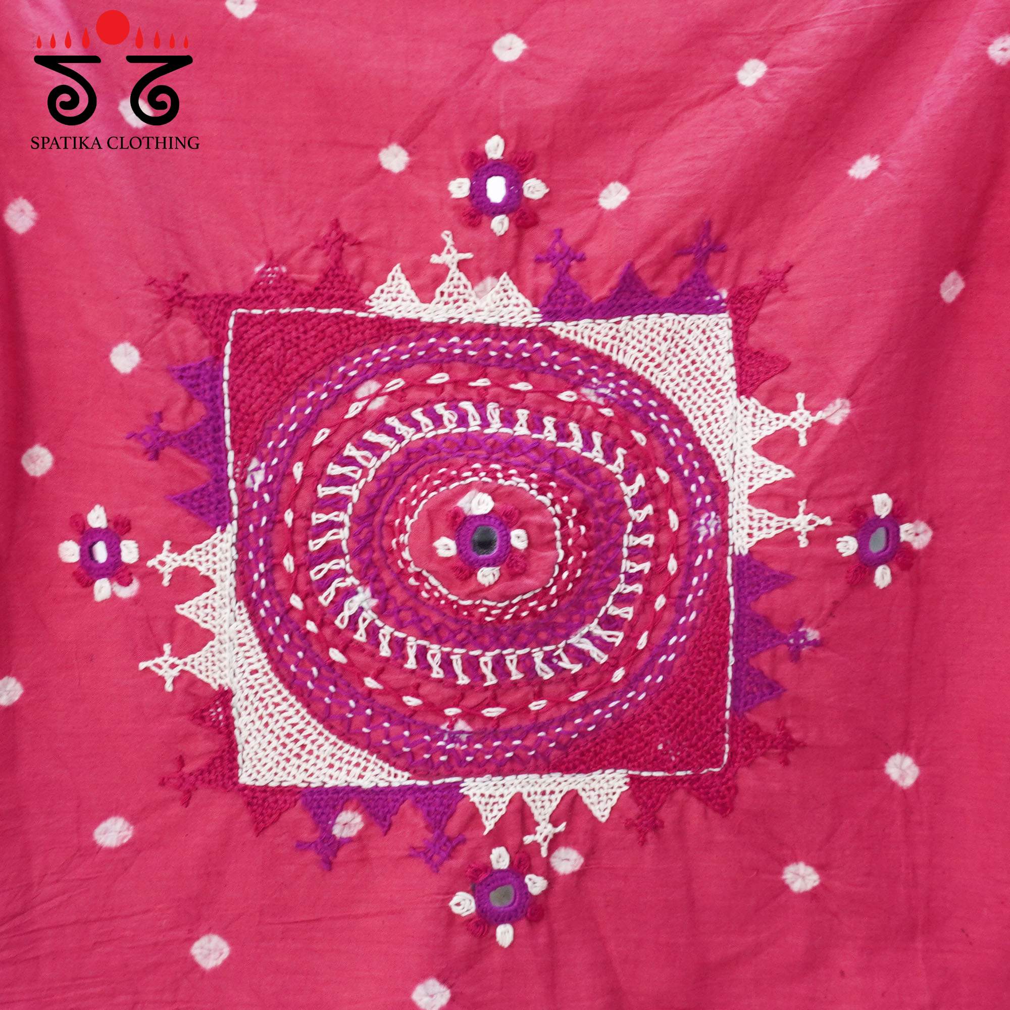 Pink Lambani - Bandhani blouse