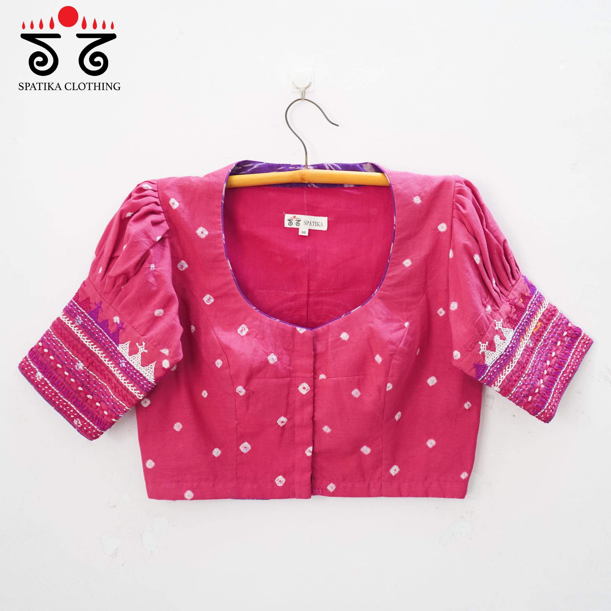 Pink Lambani - Bandhani blouse