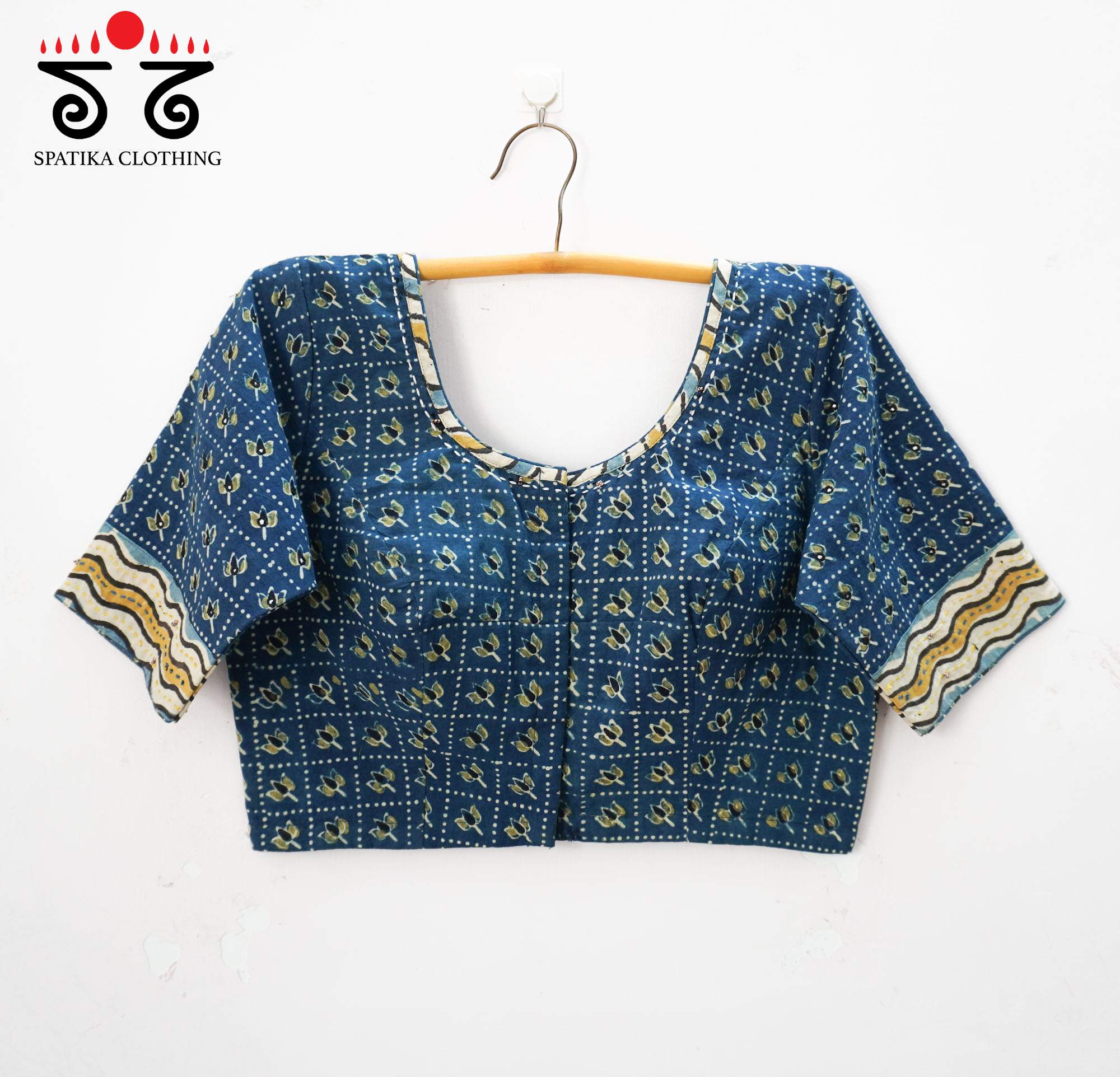 Blue Lotus Ajrak Blouse
