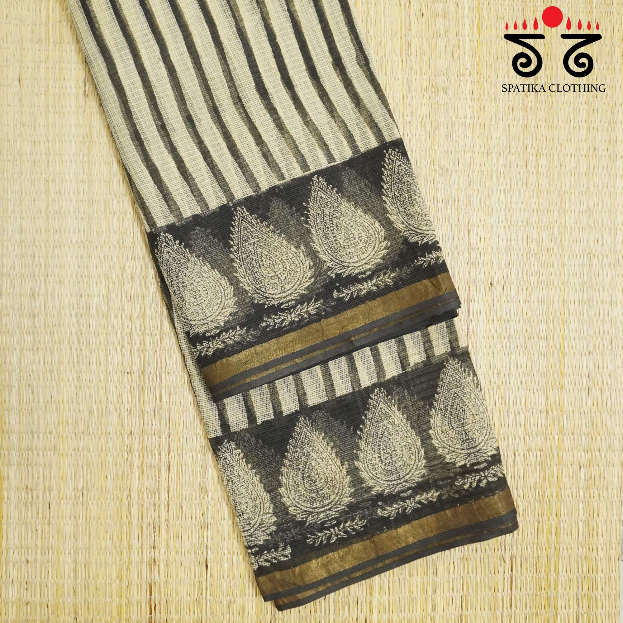 Beige Multi Kota Hand Block Printed Saree