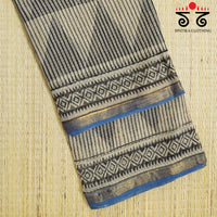 Black Kota Hand Block Printed Saree