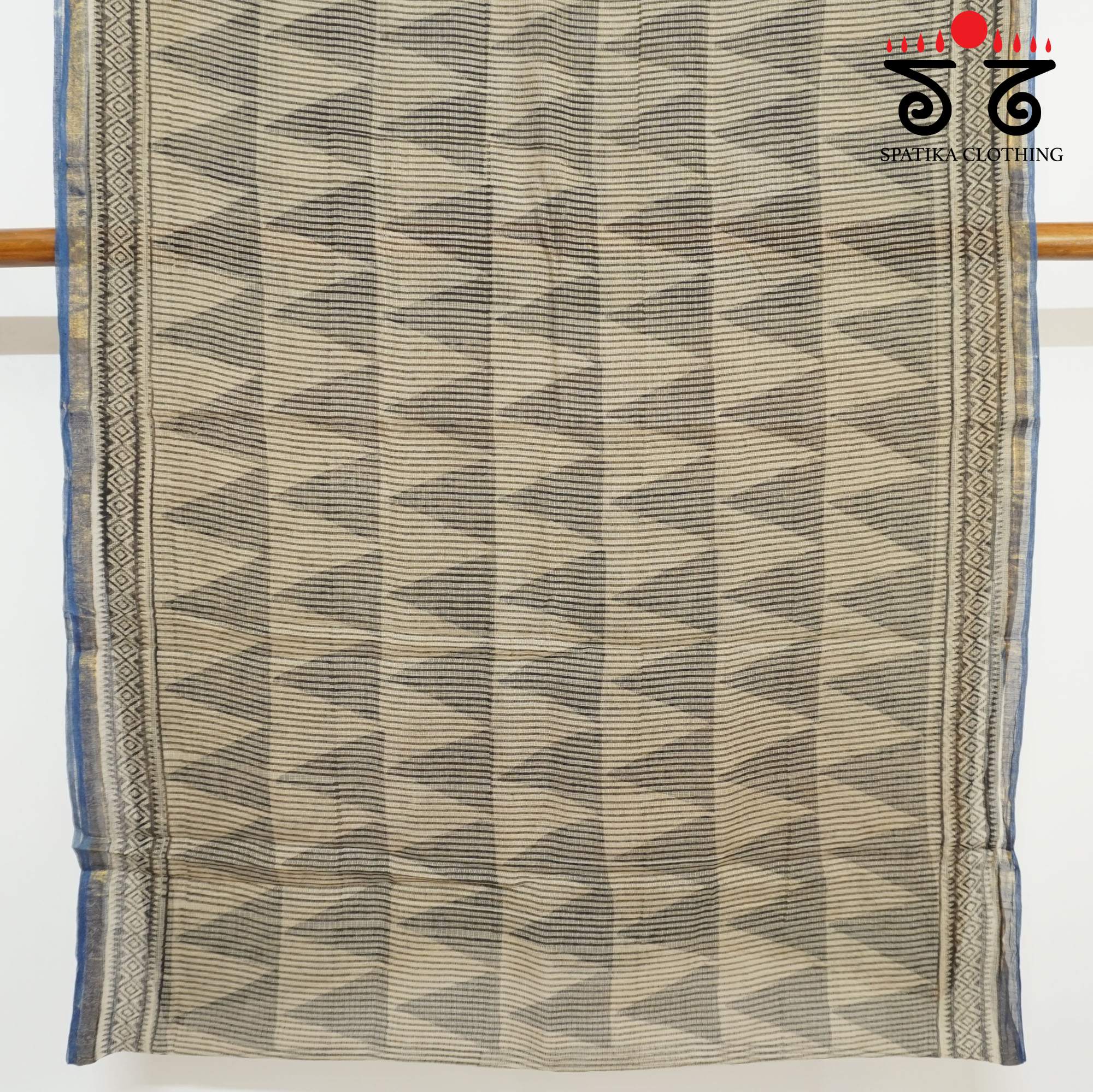 Black Kota Hand Block Printed Saree
