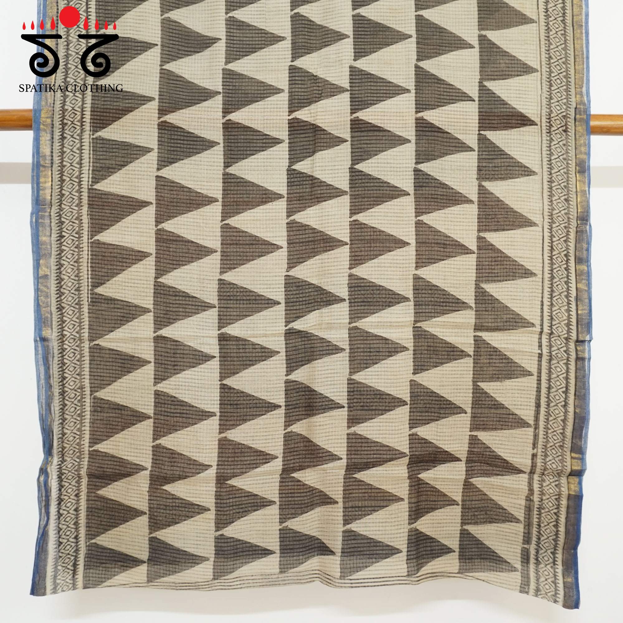 Black Kota Hand Block Printed Saree