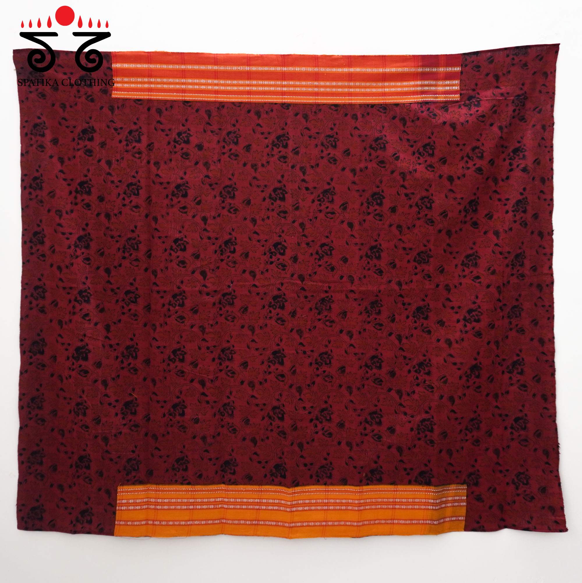 Black Ilkal Handwoven Cotton Saree - Kalamkari Blouse