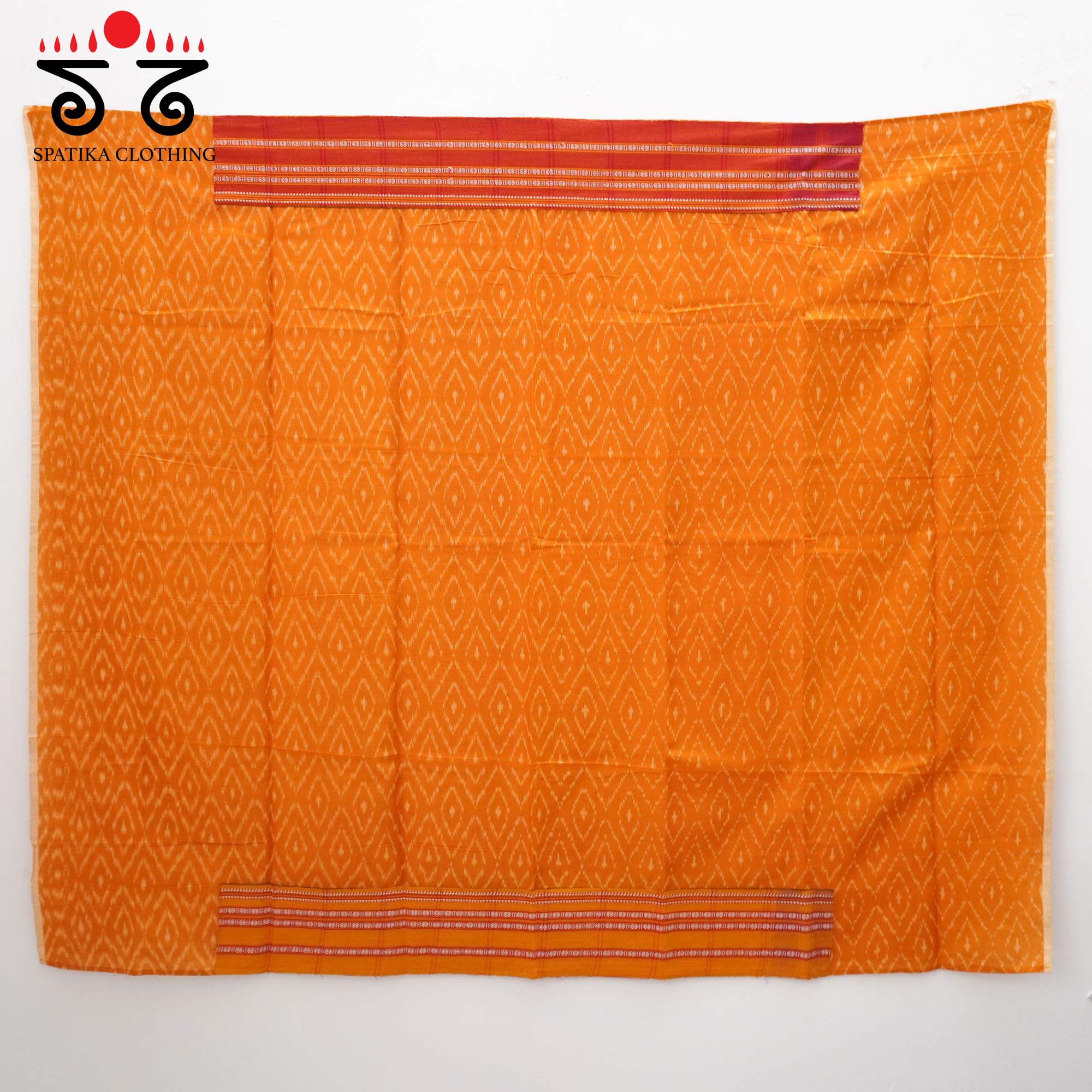 Brown Ilkal Handwoven Cotton Saree - Ikat Blouse