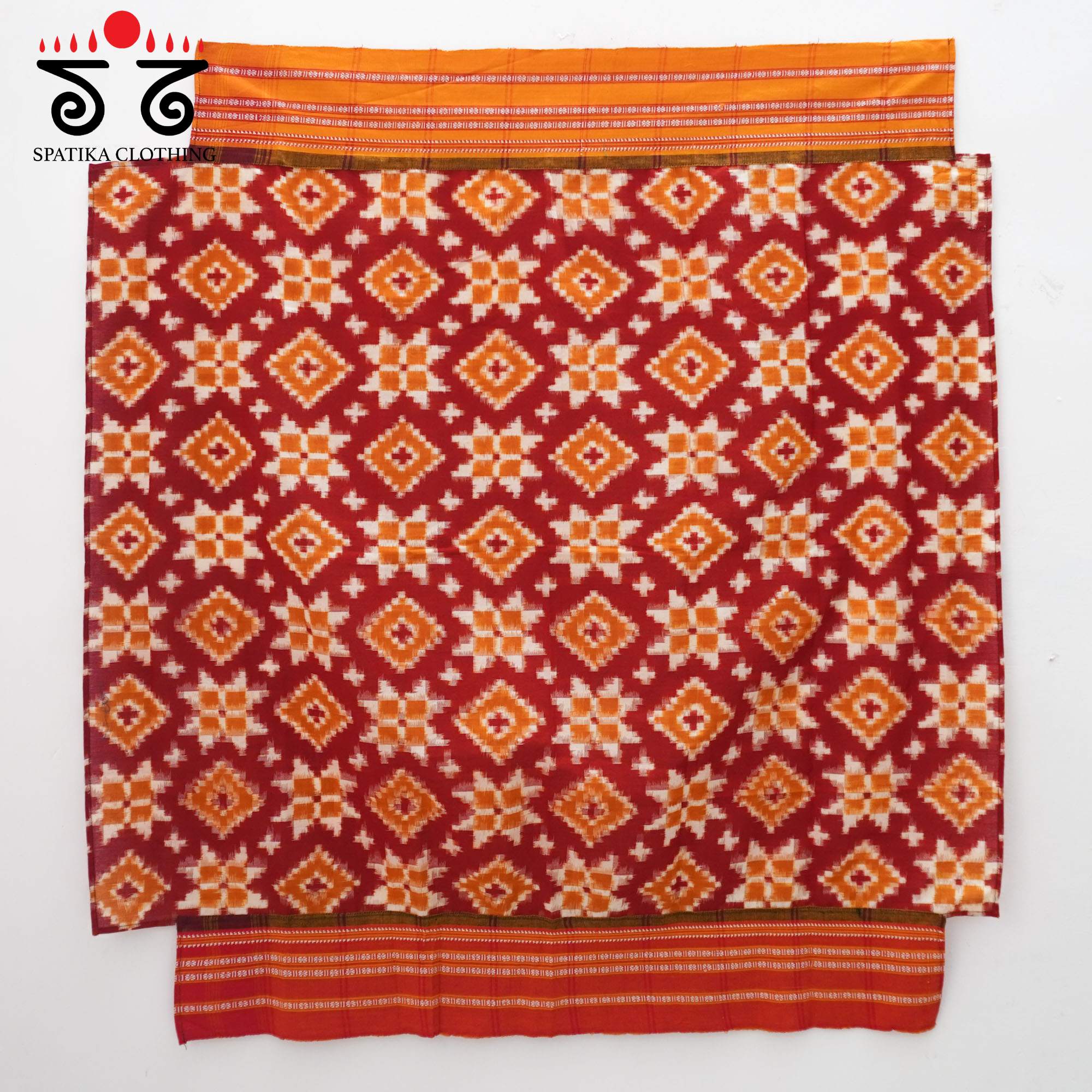 Maroon Ilkal Handwoven Cotton Saree - Telia Blouse