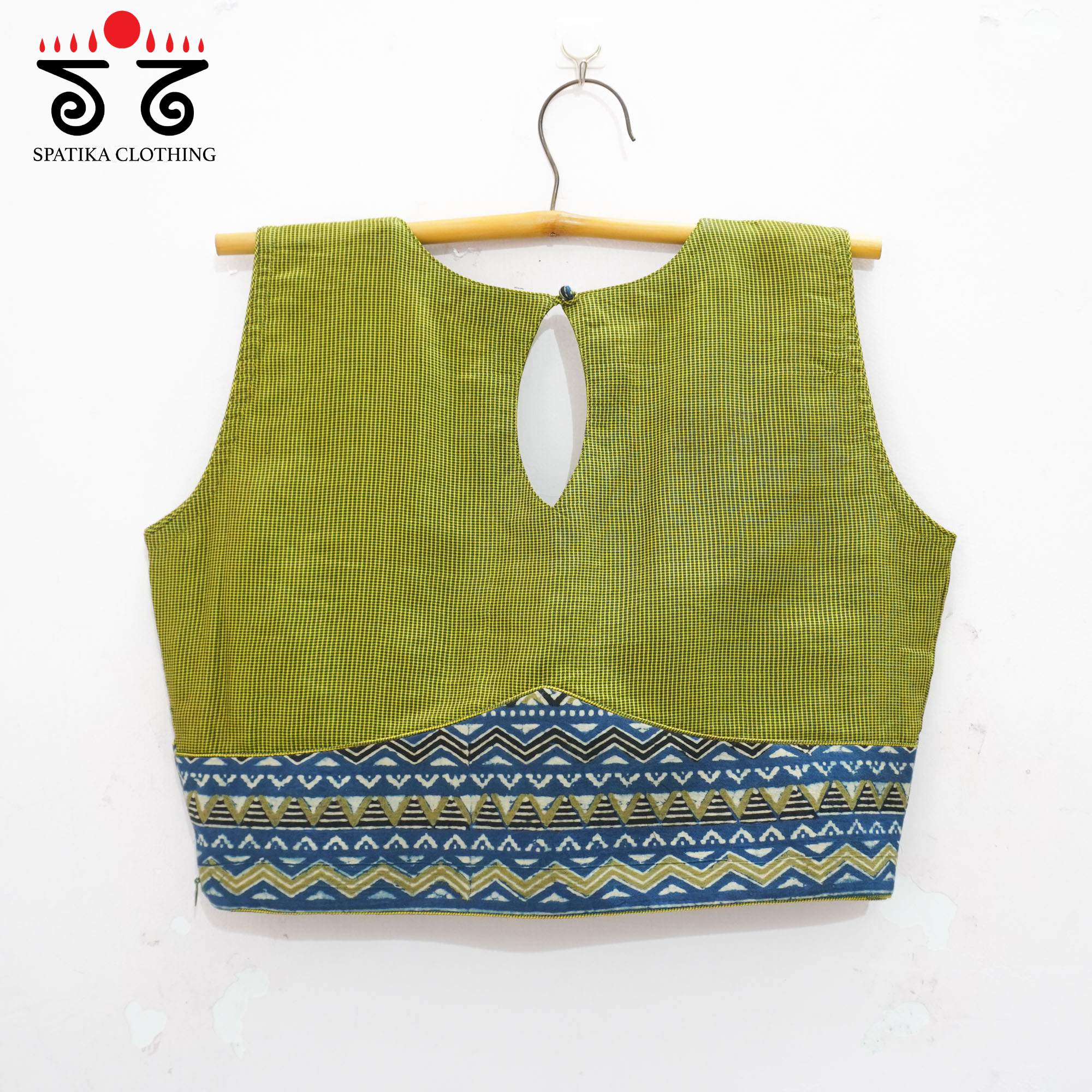 The Khun - Ajrakh sleeveless Blouse