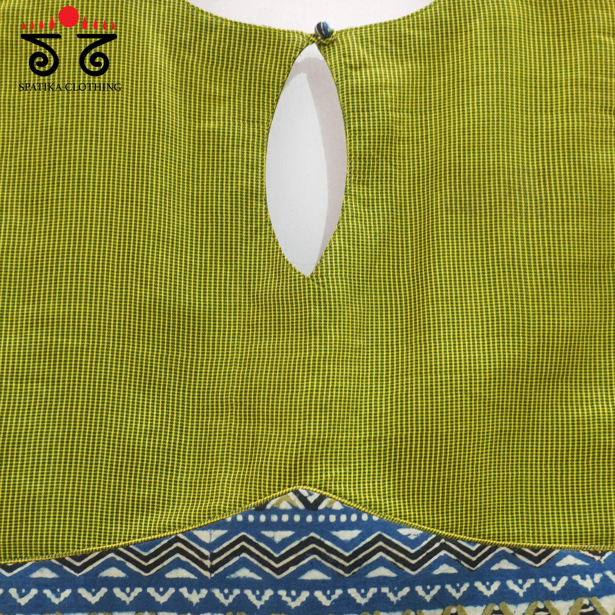 The Khun - Ajrakh sleeveless Blouse