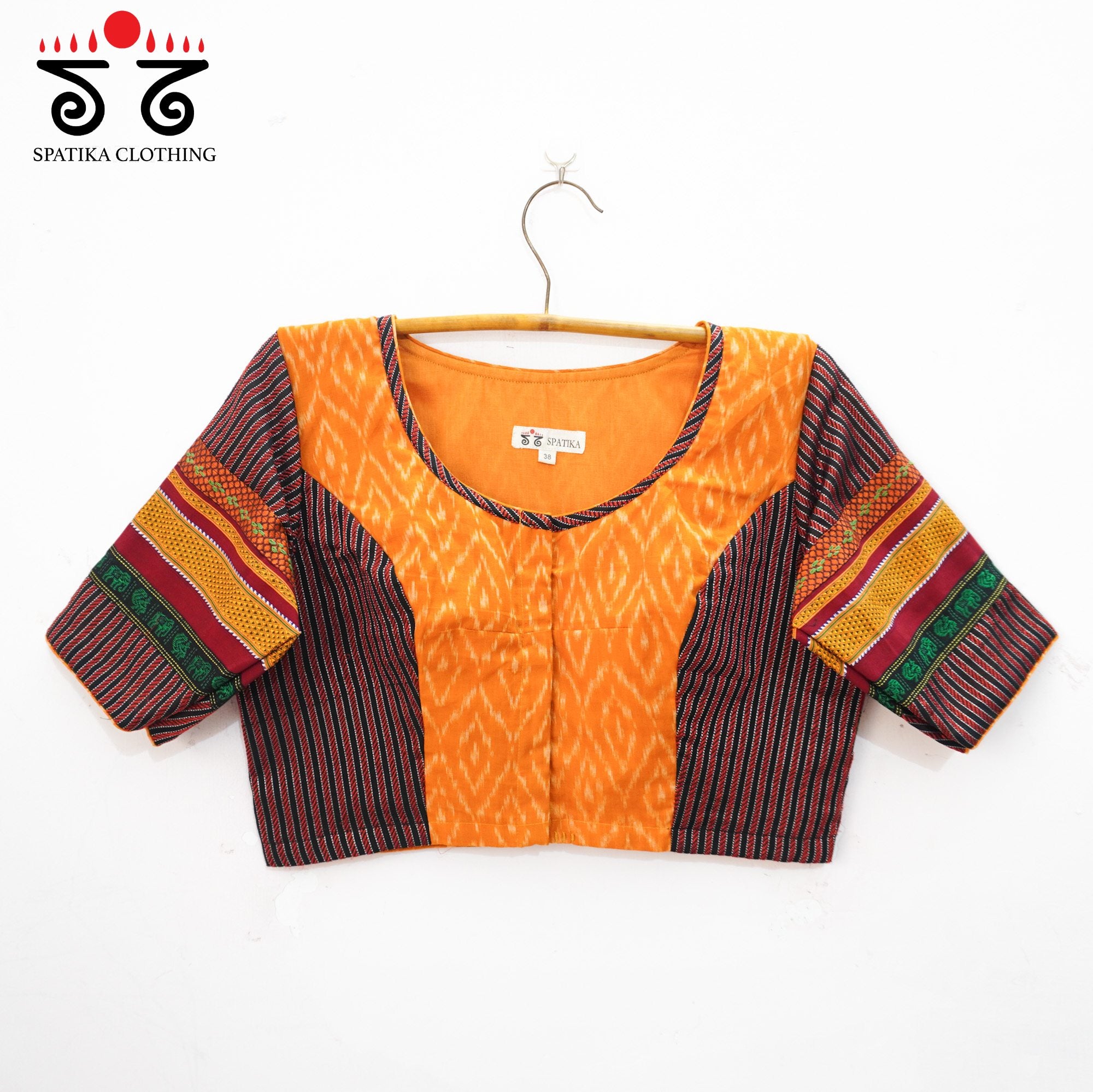 Yellow Ikat Khun-Hand crafted Blouse