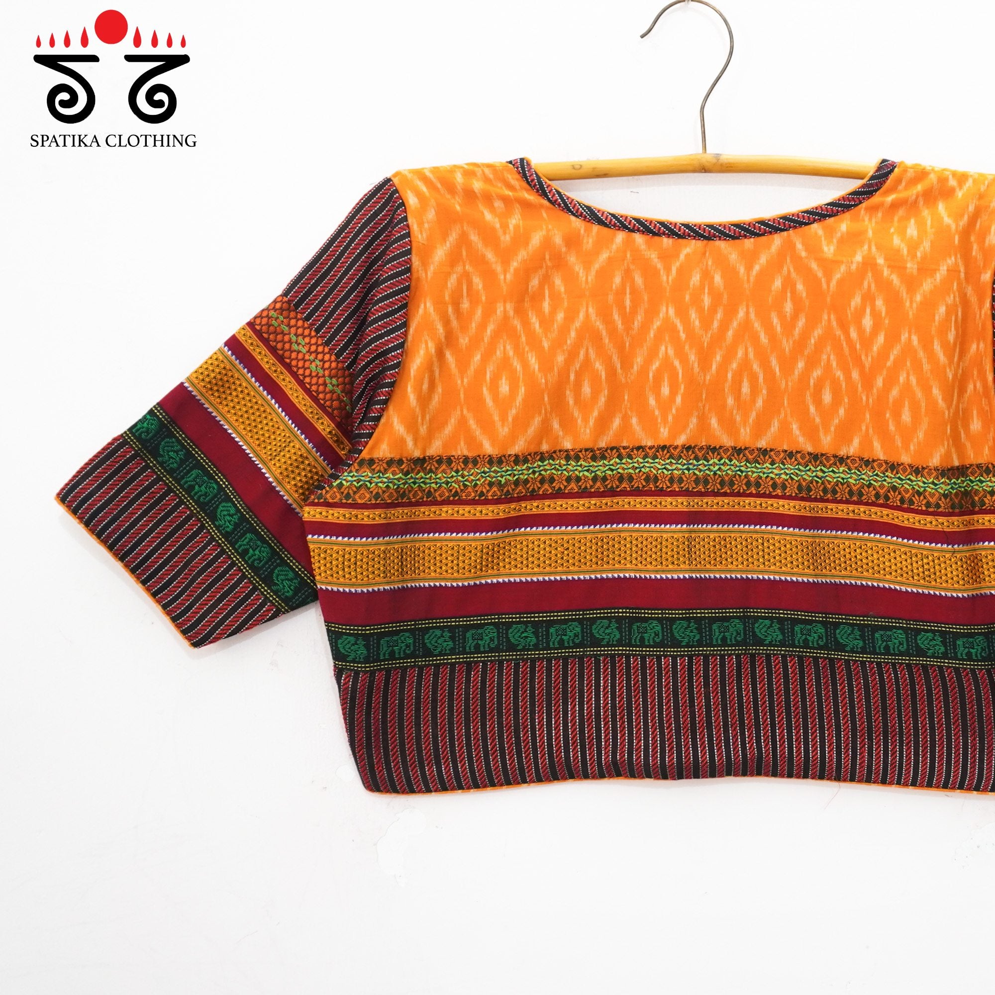 Yellow Ikat Khun-Hand crafted Blouse