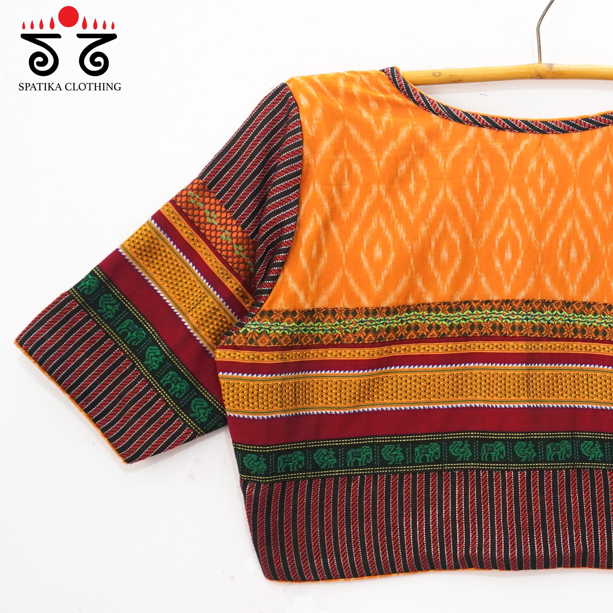 Yellow Ikat Khun-Hand crafted Blouse