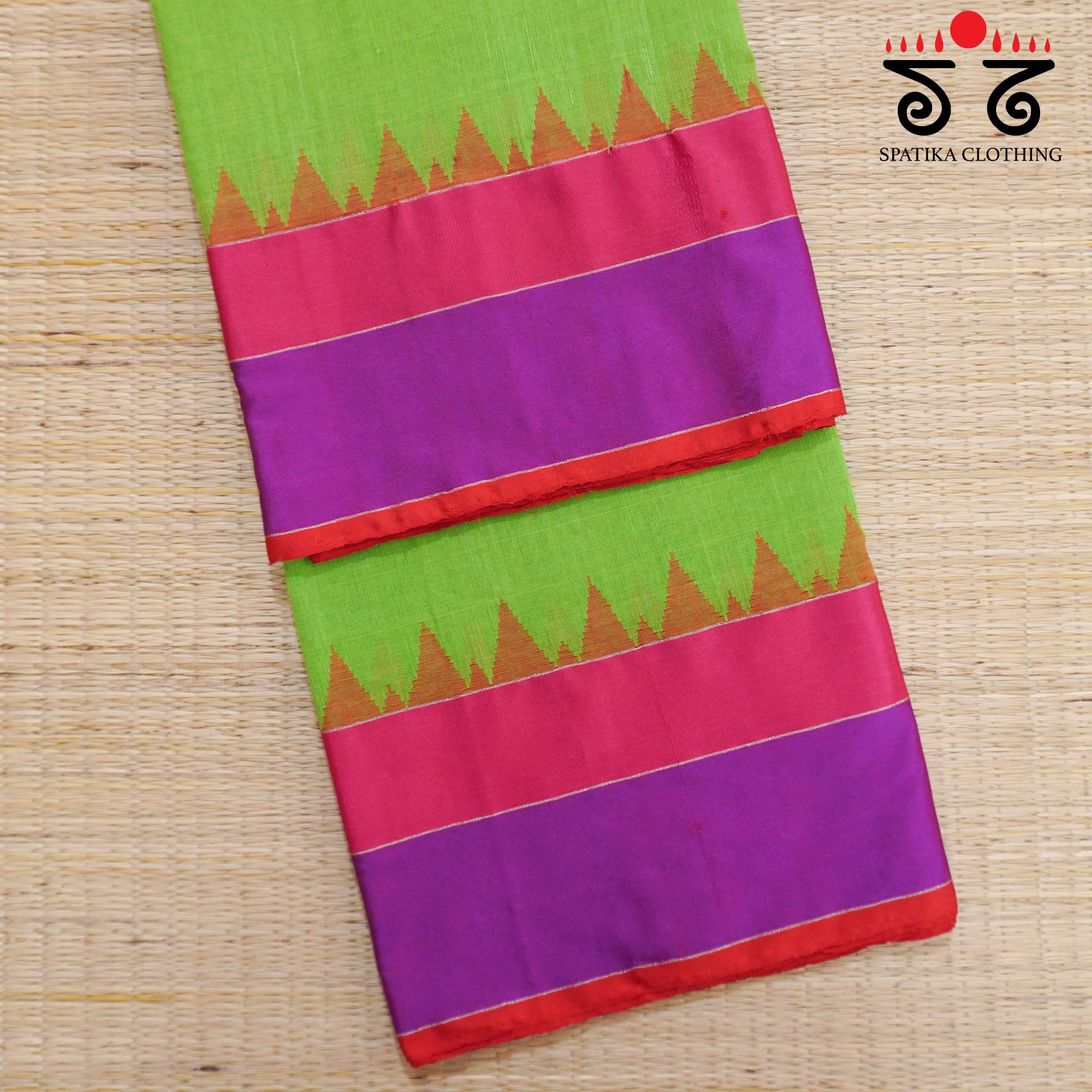 Green Ponduru Handspun Cotton Saree
