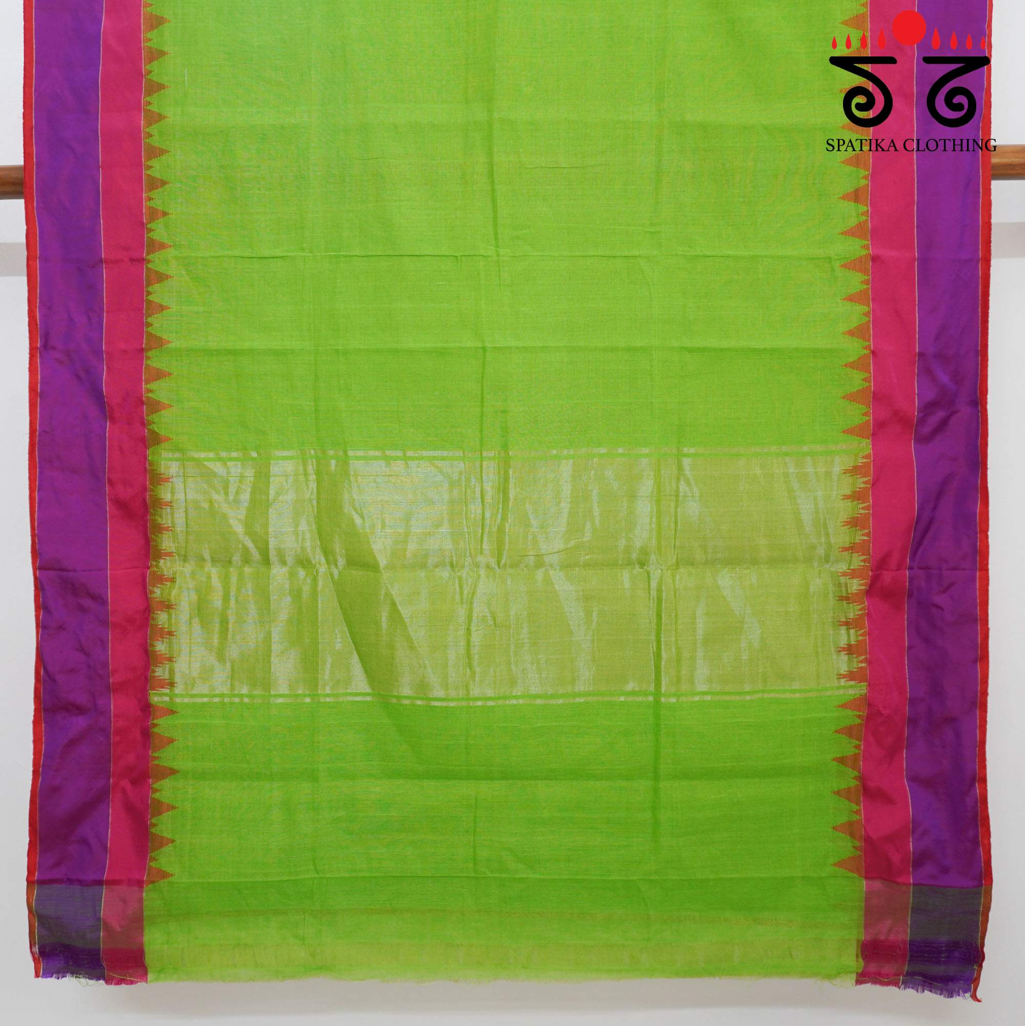 Green Ponduru Handspun Cotton Saree