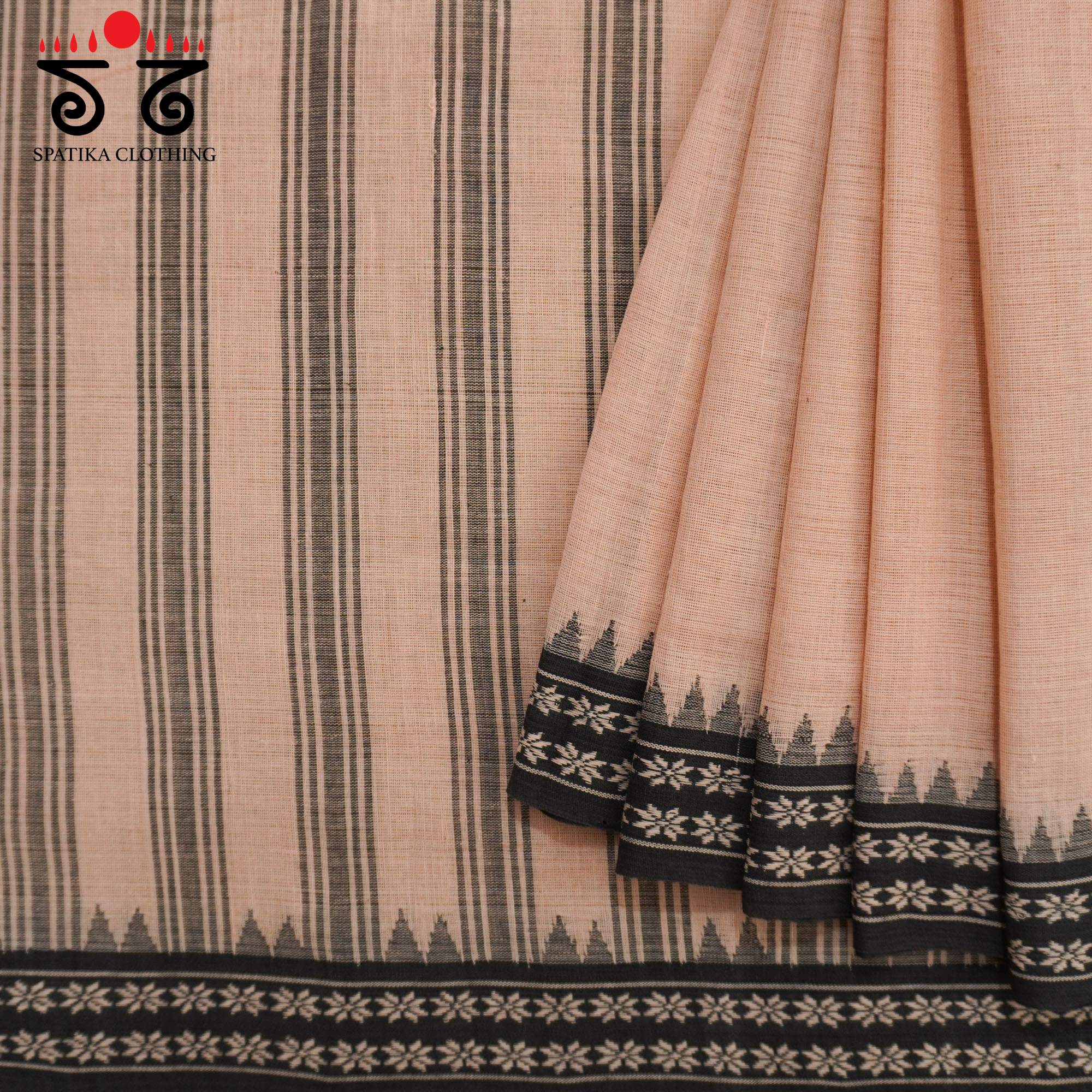 Pink Ponduru Handspun Cotton Saree