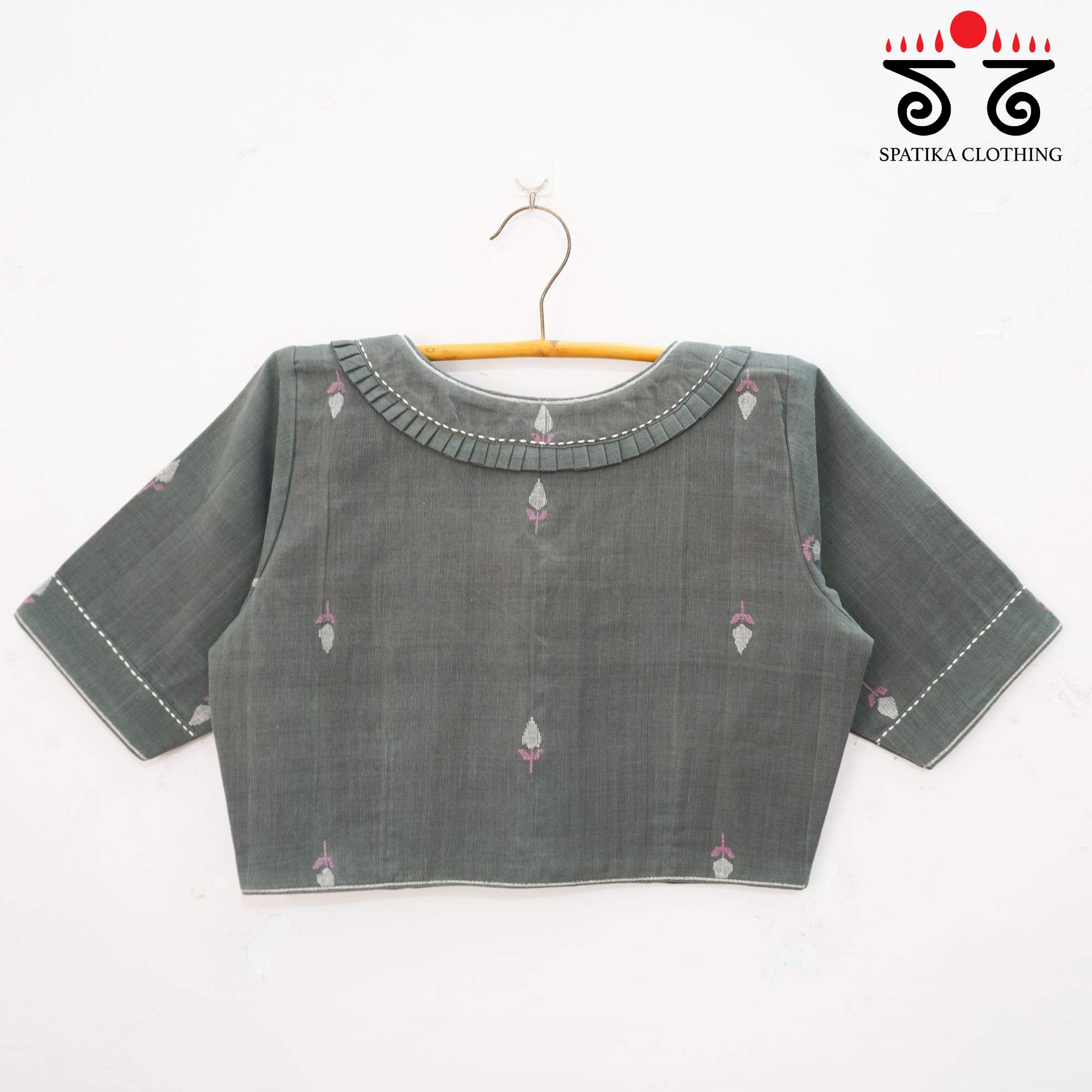 The Frilled Jamdhani Blouse