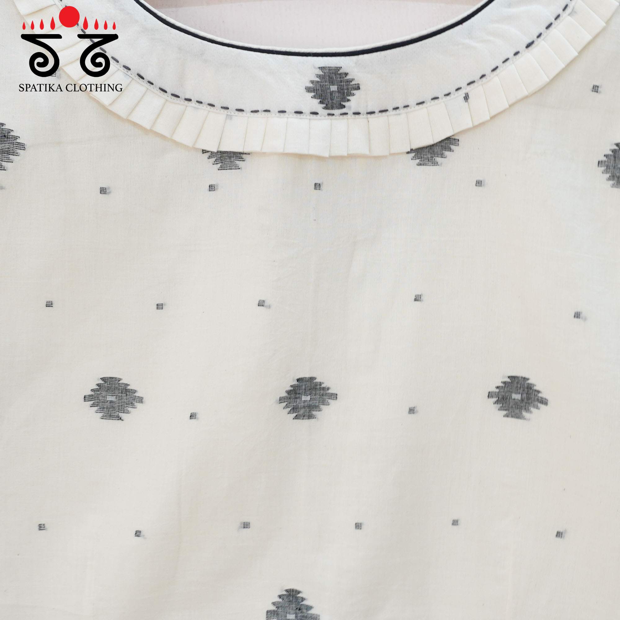 The Frilled Jamdhani Blouse