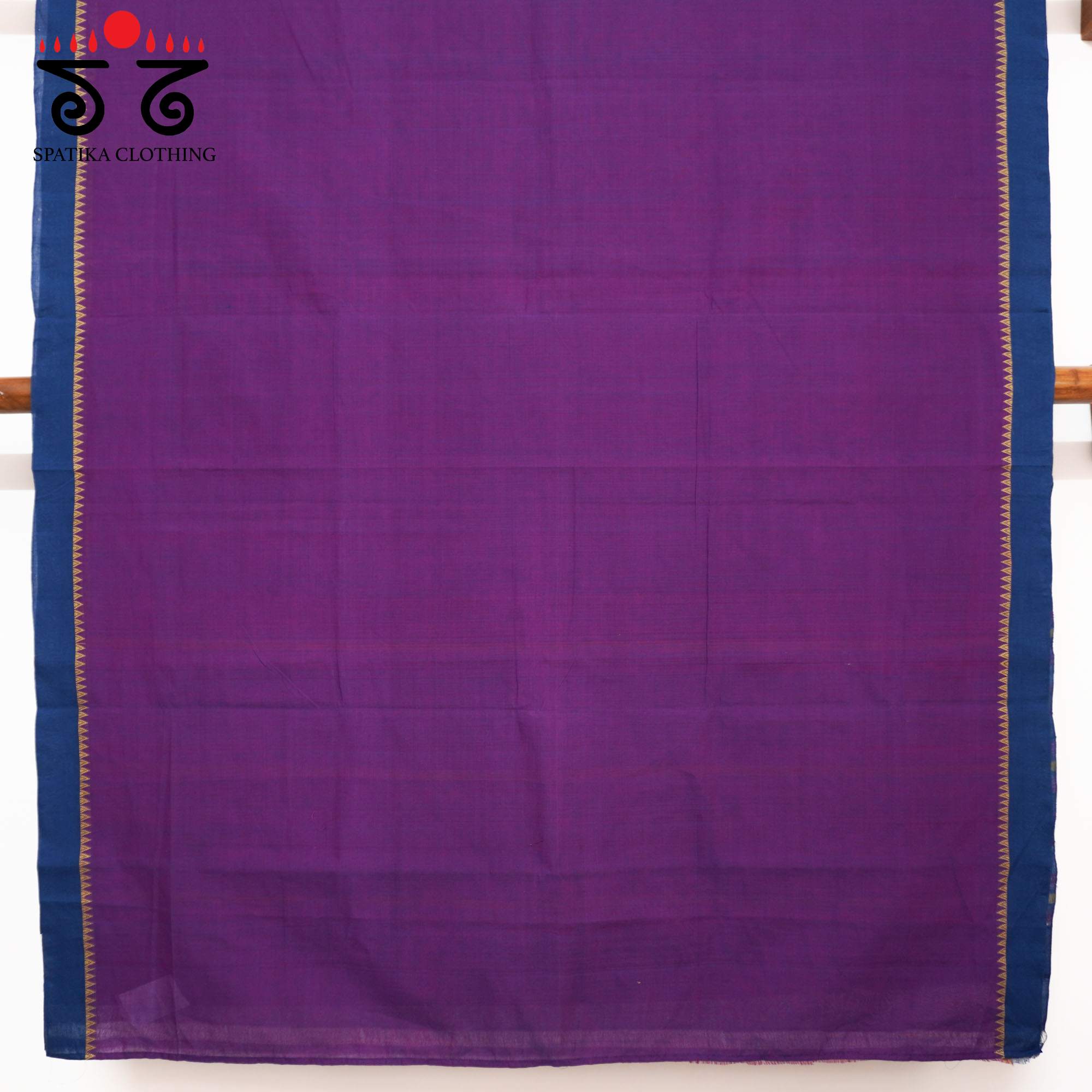 Purple Andhra Handwoven Cotton Saree With Special Blouse