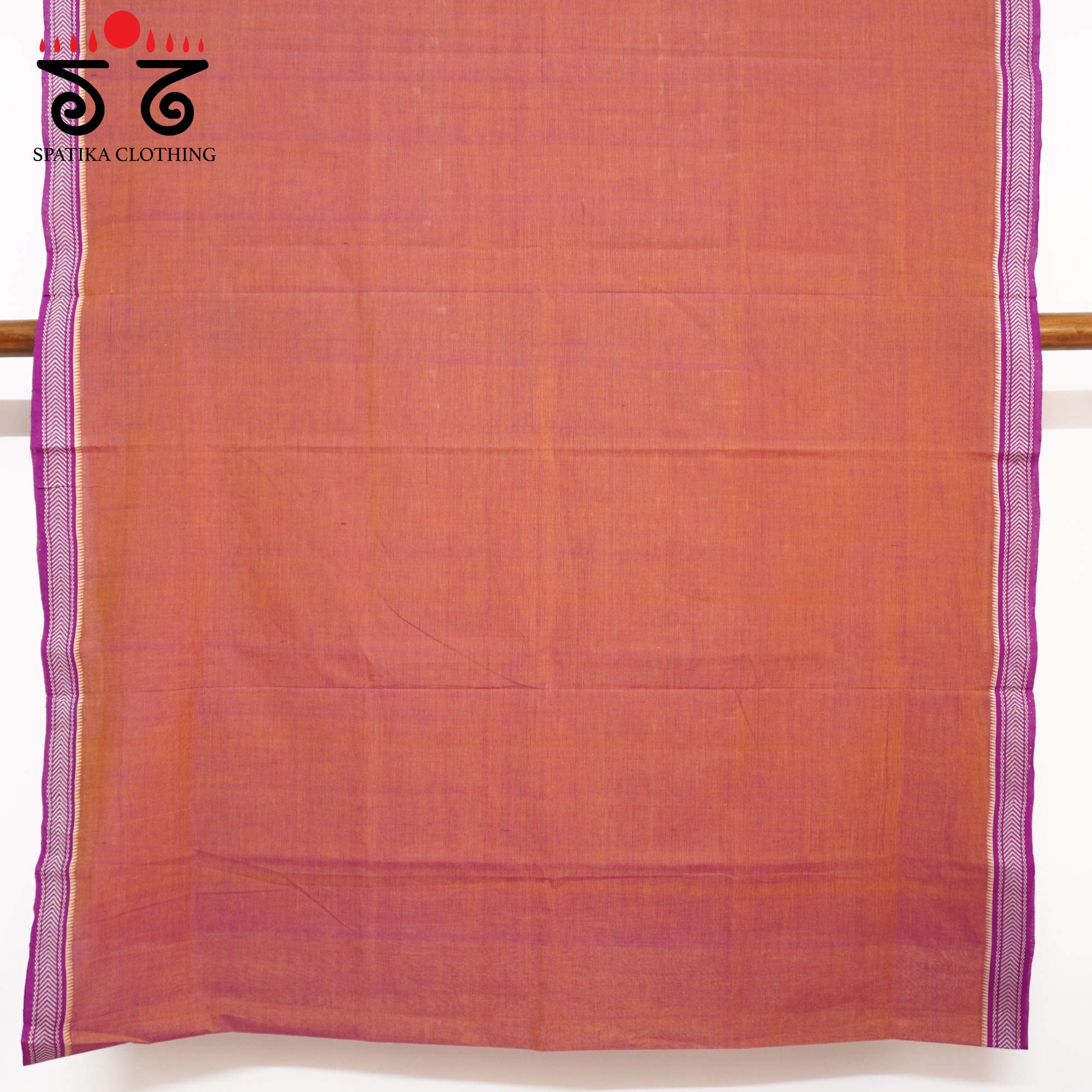 Peach Andhra Handwoven Cotton Saree With Special Blouse